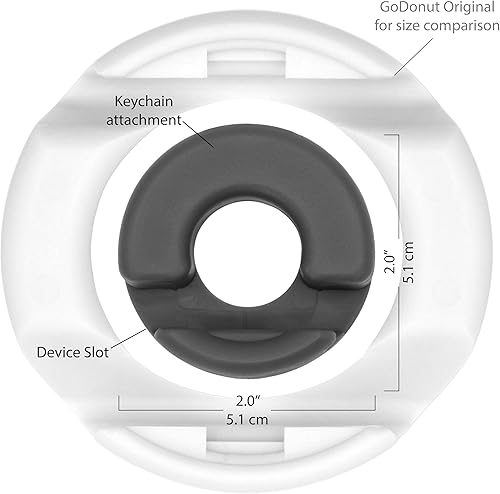 Miniatura 3 de GoDonut Soporte para teléfono MiNi - Llavero portátil para teléfono celular con funda delgada o sin funda - Perfecto para viajes, oficina, mesita de