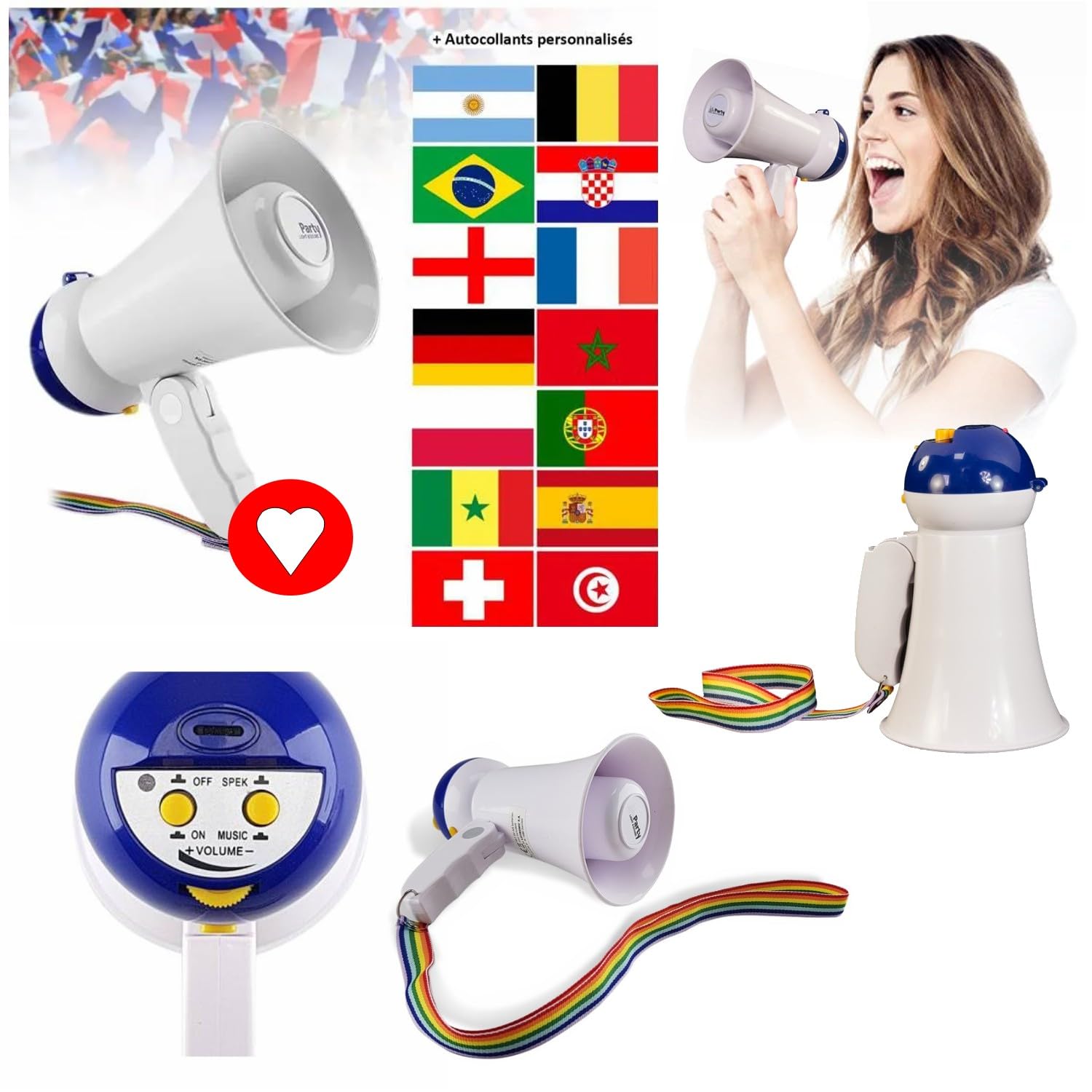 MOOVING LIGHT & SOUND MS-KARA-MOOV500 - Pack de altavoz infantil Karaoke luminoso con Bluetooth, 500 W, 2 micrófonos, altavoz megáfono de 20 W, fiesta de cumpleaños