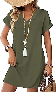 Dresses for Women 2025 Casual Summer Tshirt Dress Wedding Guest Dresses Short Sleeve Fashion Beach Vacation Clothes