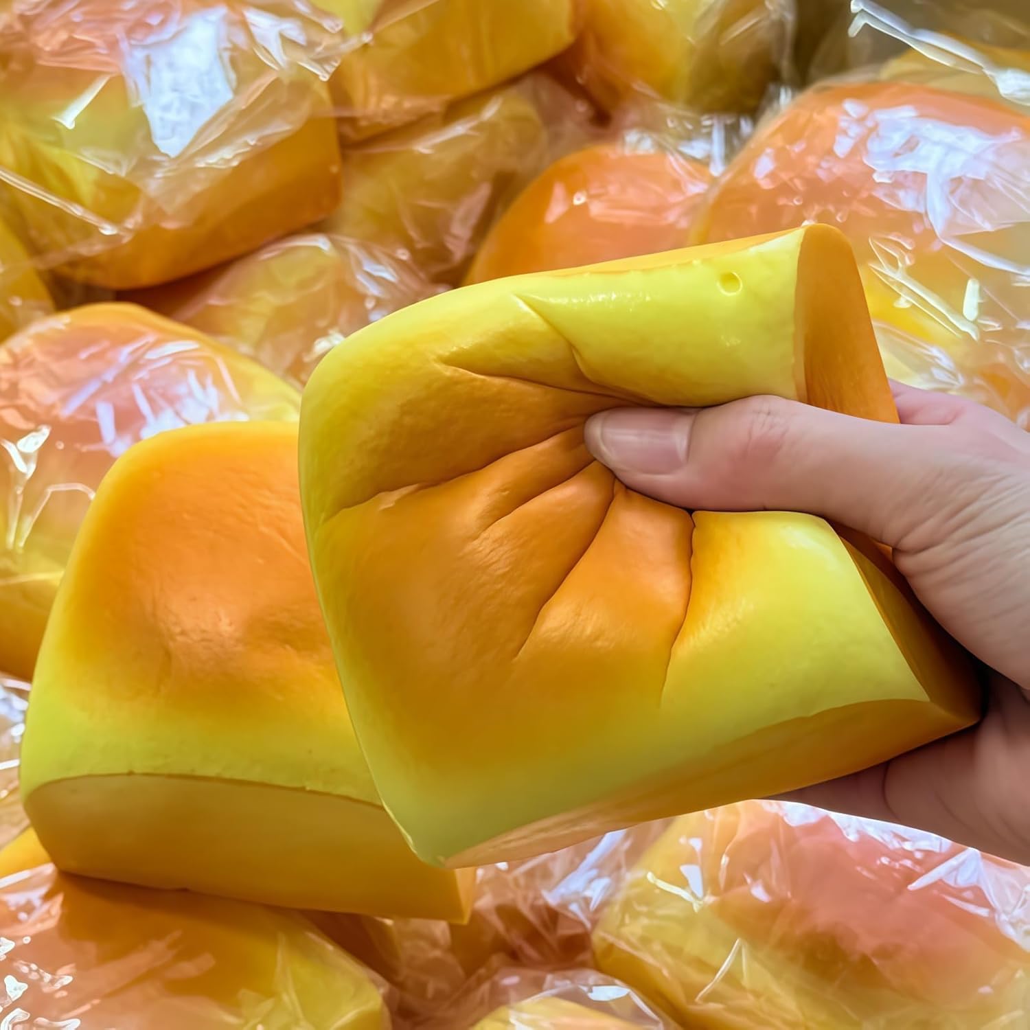 Super Thicken Toast Bread Slow Rising Squishy, Giant Hawaiian Roll Squishy Soft Bread Stress Relief Squeeze Toy, Realistic Food Squishies for Desk Relax & Gift for Adults