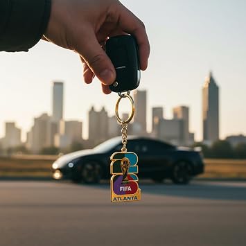 2026 FIFA World Cup Keychain Officially Licensed, Collectible Gift for Fans, Durable Metal Ring for Keys, Backpacks