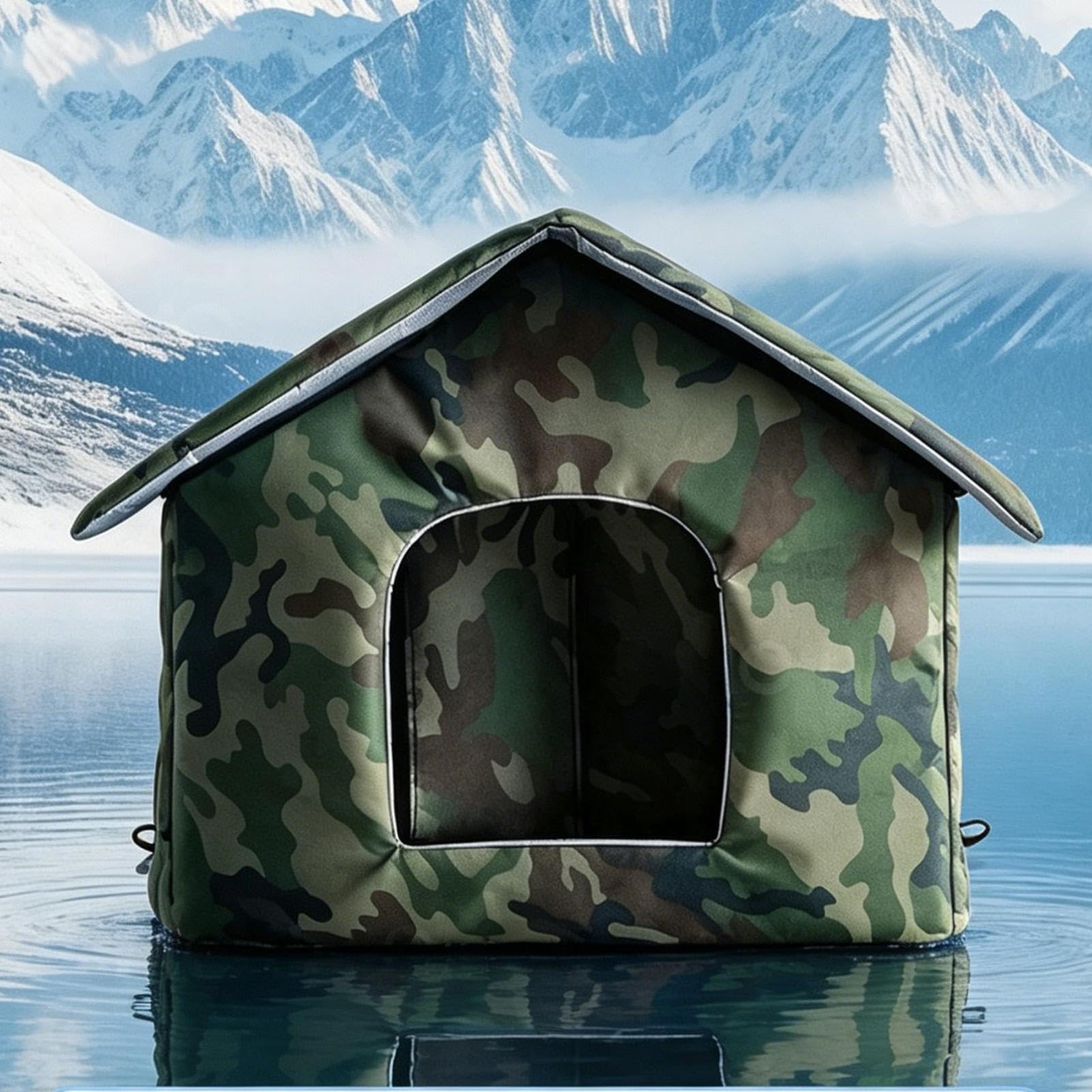 Casa para Gatos con Aire Acondicionado Plegable de 3 Capas con Bolsas Frías | Casa de Mascotas con Aire Acondicionado Para Cachorros, Perros, , Dormitorio, Salón, Patio Trasero, Jardín