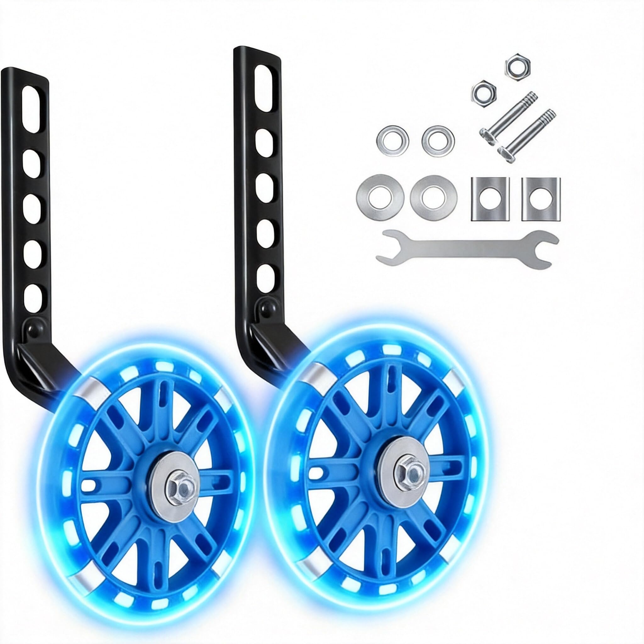Adjustable Kids Bike Training Wheels 12-20 Silent Flash Mount Kit