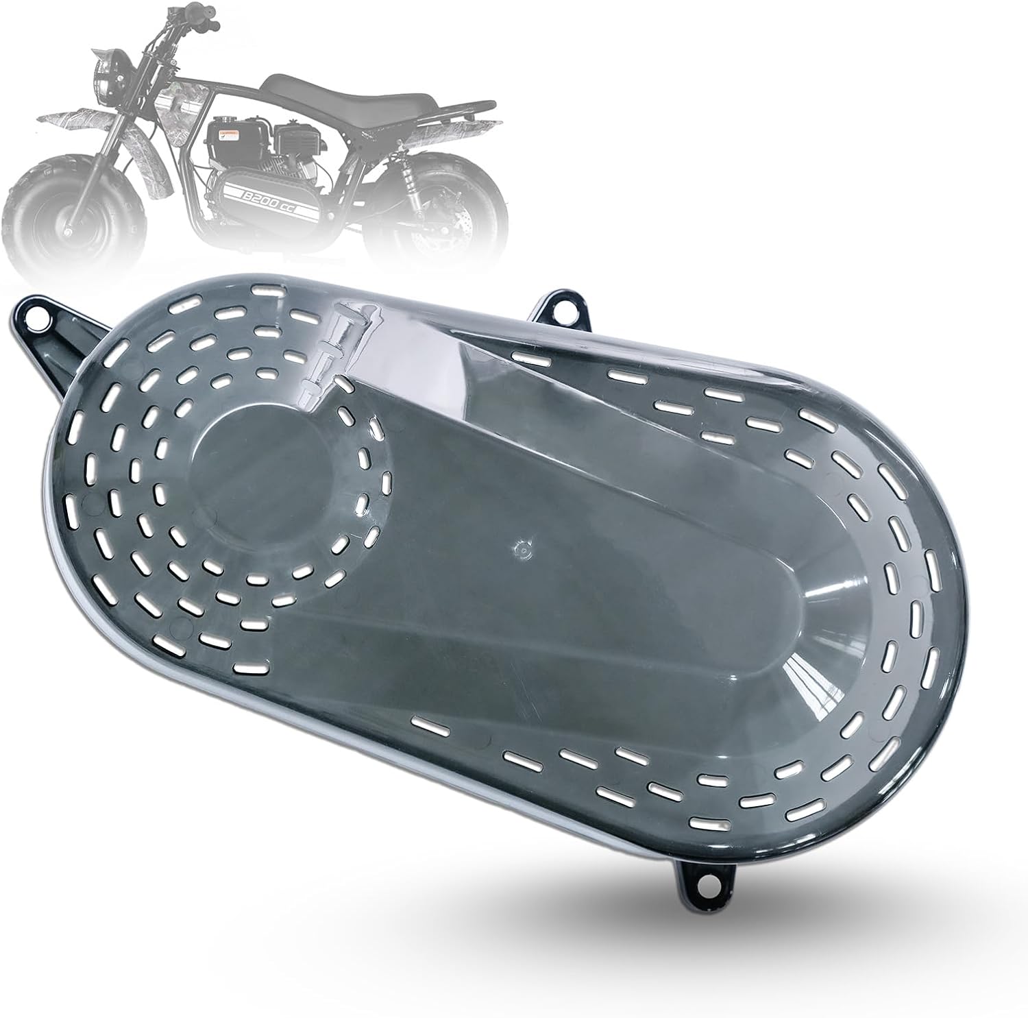 JMCHstore Clear Torque Converter Cover Compatible with 30 Series CVT for Coleman B200 B200RS B200RSV (Black Smoke)