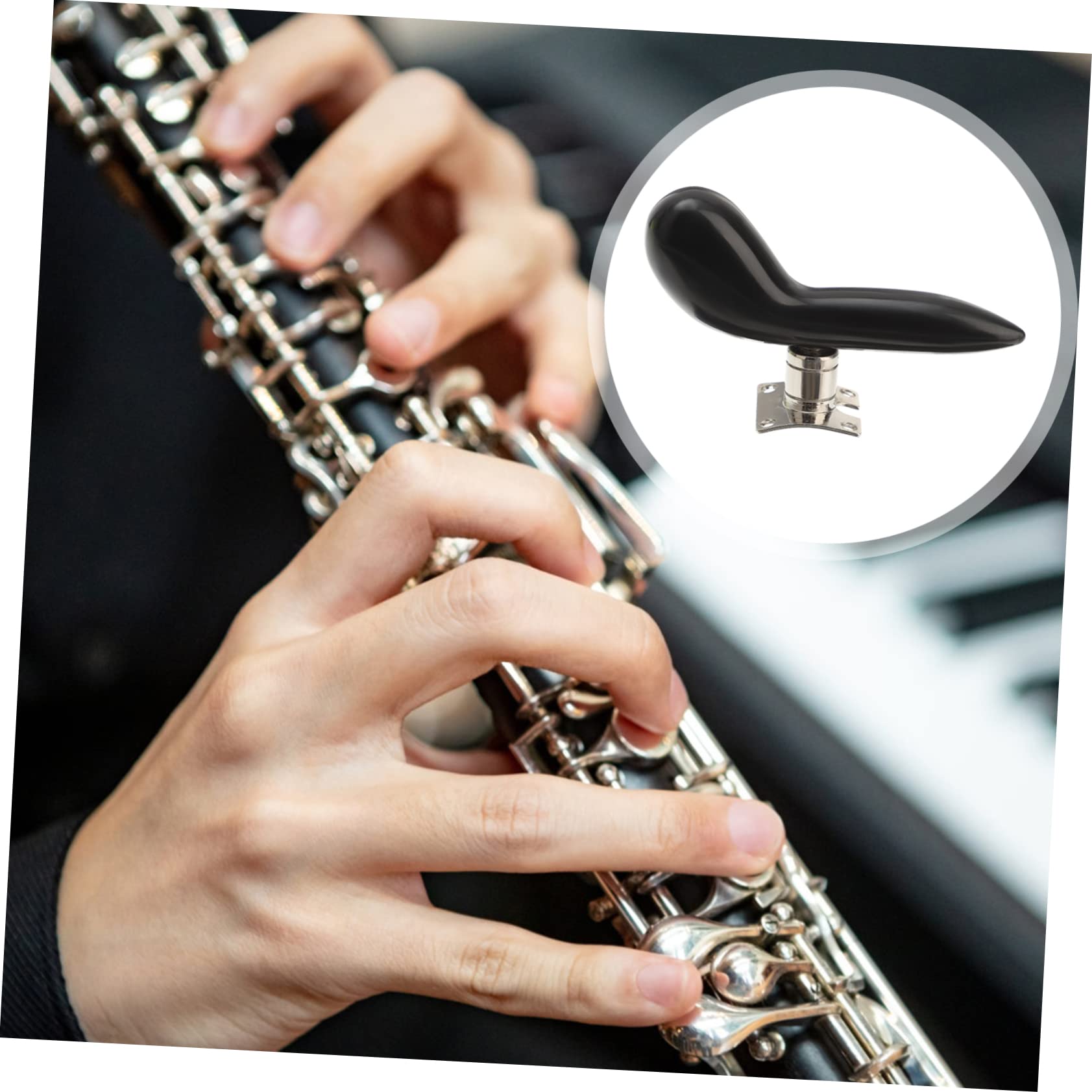 ifundom Coussinet de Poignet Noir en ABS et Métal Accessoire Professionnel pour Soulager la Force du Bras des Musiciens pour Basson Base Ergonomique