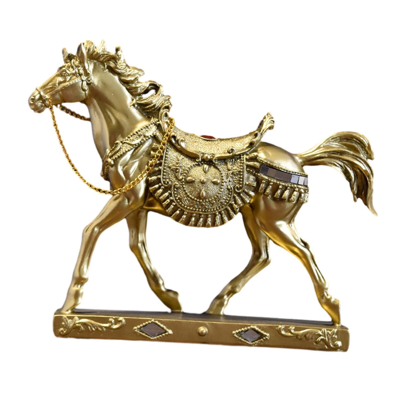 Yixannx Horse Figurine Miniature Horse Figurine Sculpture Collectible Unique Decor Accent For Living Room And Office Spaces Hotel Bedroom Decor Decoration, Style A
