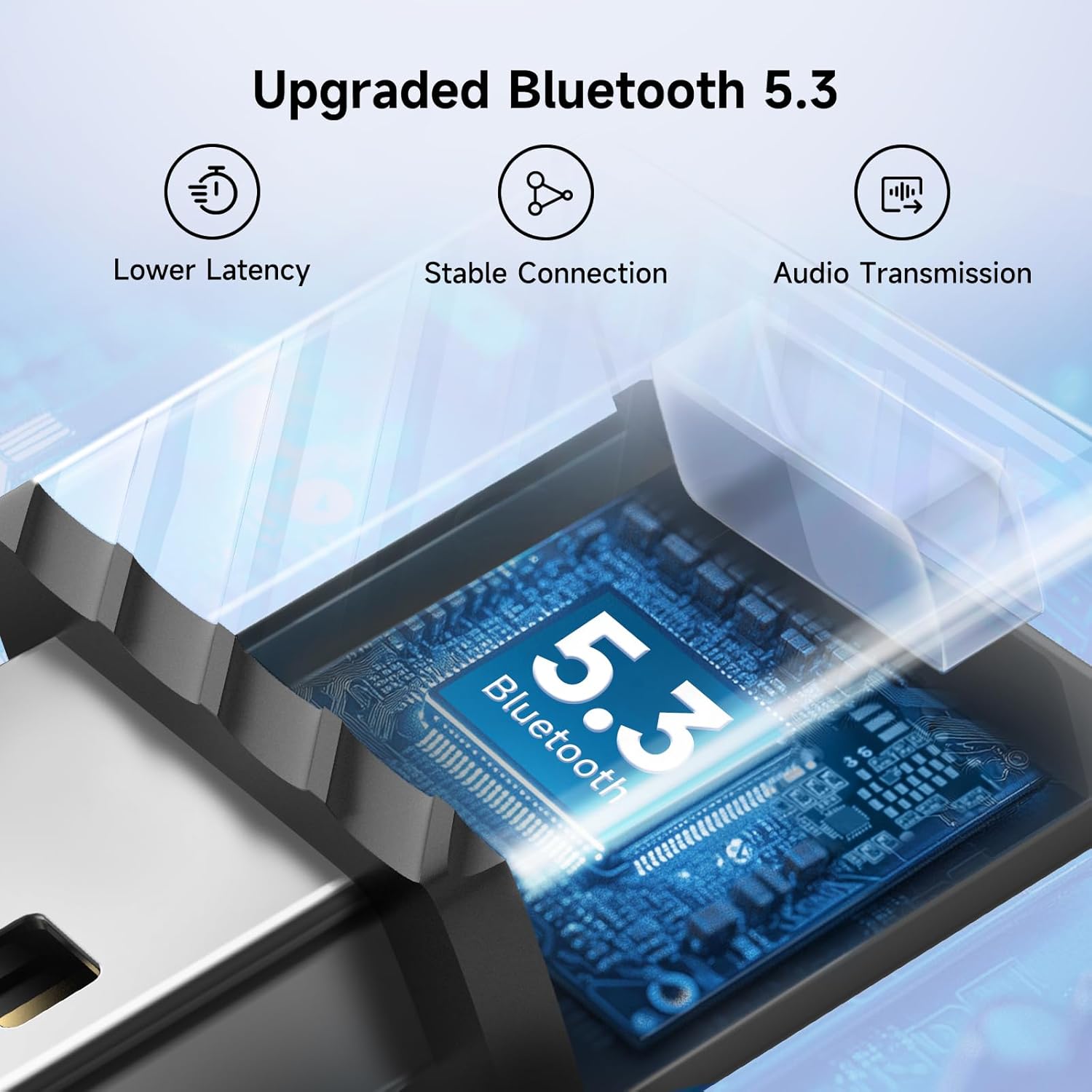 USB-C Bluetooth Adapter for PS5 - Wireless Audio Bluetooth 5.3 Transmitter with APTX Low Latency & aptX-Adaptive, Plug & Play for Headphone/Earbuds/PS4/Switch/Laptop/PC - Image 3