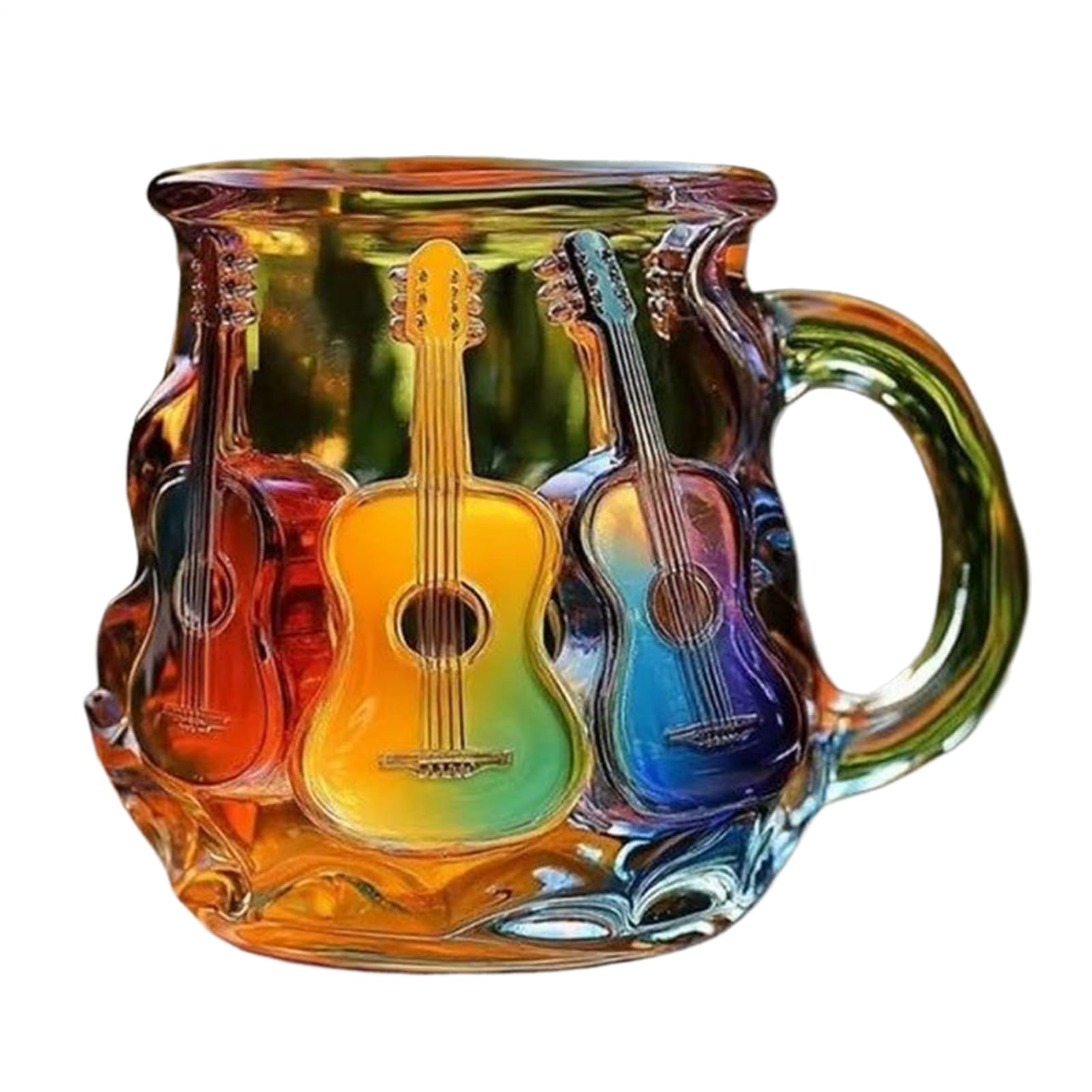 Taza de guitarra como novedad creativa y decoración artística para músicos y melómanos