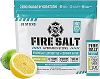 Vista 10 de Fire Science - Barras de hidratación con sal de fuego, electrolitos y agua de coco, mezcla de bebida de hidratación con magnesio, potasio y sodio