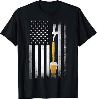Craft Beer Brewing USA US American Flag Craft Brewery Brewer T-Shirt