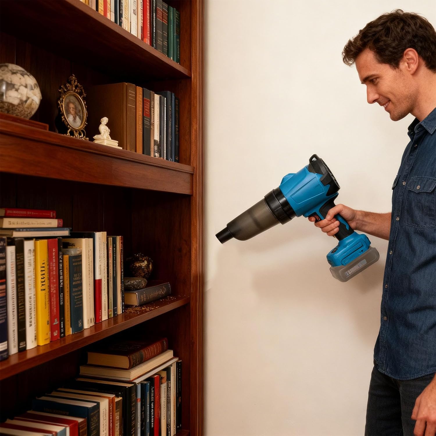 Cordless 2 in 1 Garden Tool Having Feature 508CFM Movement Compact Design Easy Storage for Yard Tasks Needle Blower