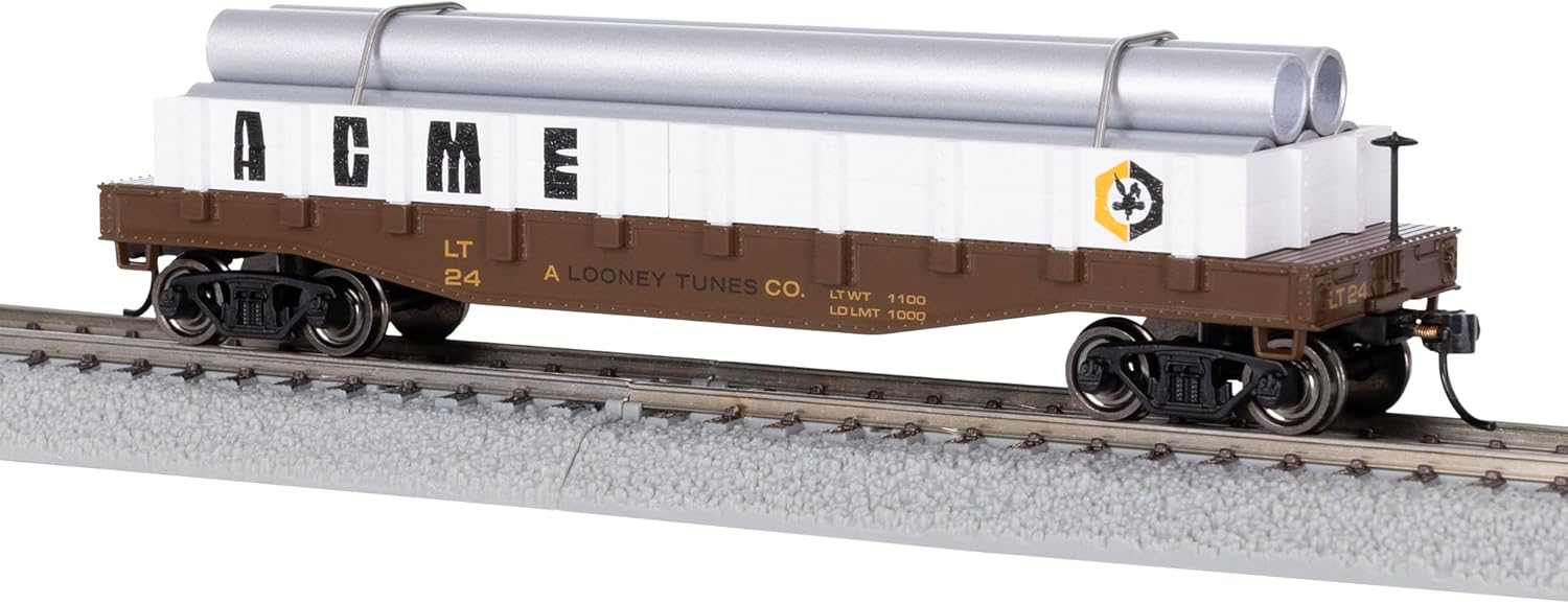 Lionel Looney Tunes Acme Gondola HO Gauge Model Train Car with Pipe Load