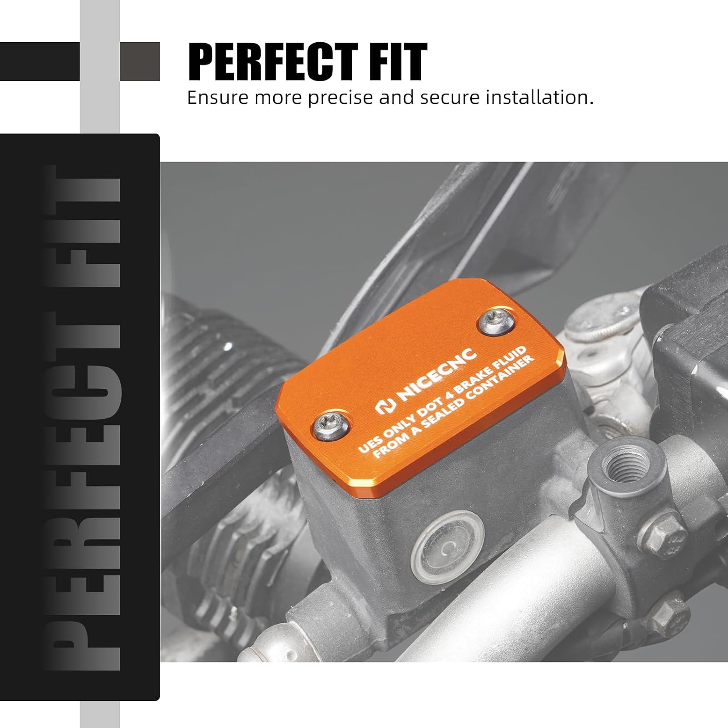 NICECNC Front Brake Housing Front Master Cylinder Cover Compatible with 690 Duke 2013-2019, 690 Enduro R 2014-2021, 1090 Adventure R 2016-2019, 1050 Adventure 2015-2016, Aluminum, CNC, Orange