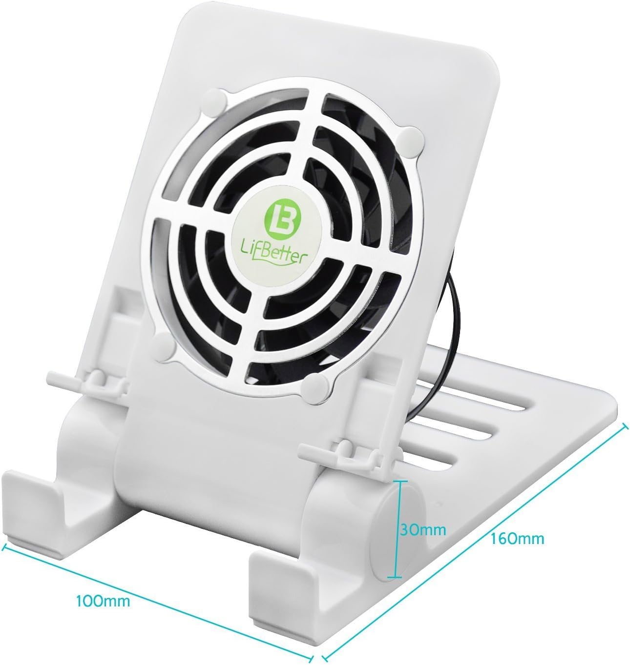 スマホ 冷却 ファン卓上スマーフォン散熱器 冷却ファン付きスマホスタンド タブレット スマホ 発熱対策 Iphone Android 適用 ホワイト Lifbetter Lifbetter