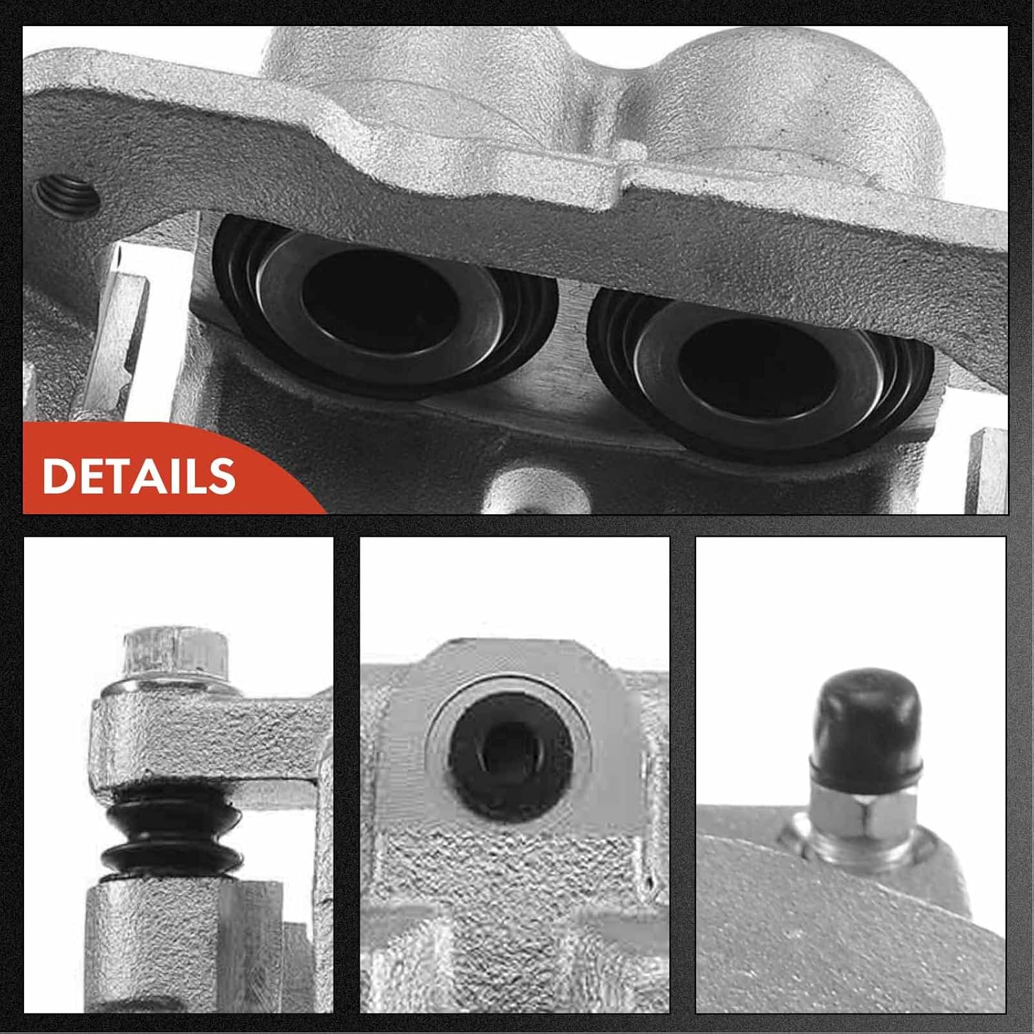 A-Premium Disc Brake Calipers with Ceramic Pads Compatible with Chevrolet Silverado 1500 1999-2006, Tahoe, Express, Suburban 1500 & GMC Sierra, Yukon, Savana & Cadillac Escalade & Hummer, 6-PC Set