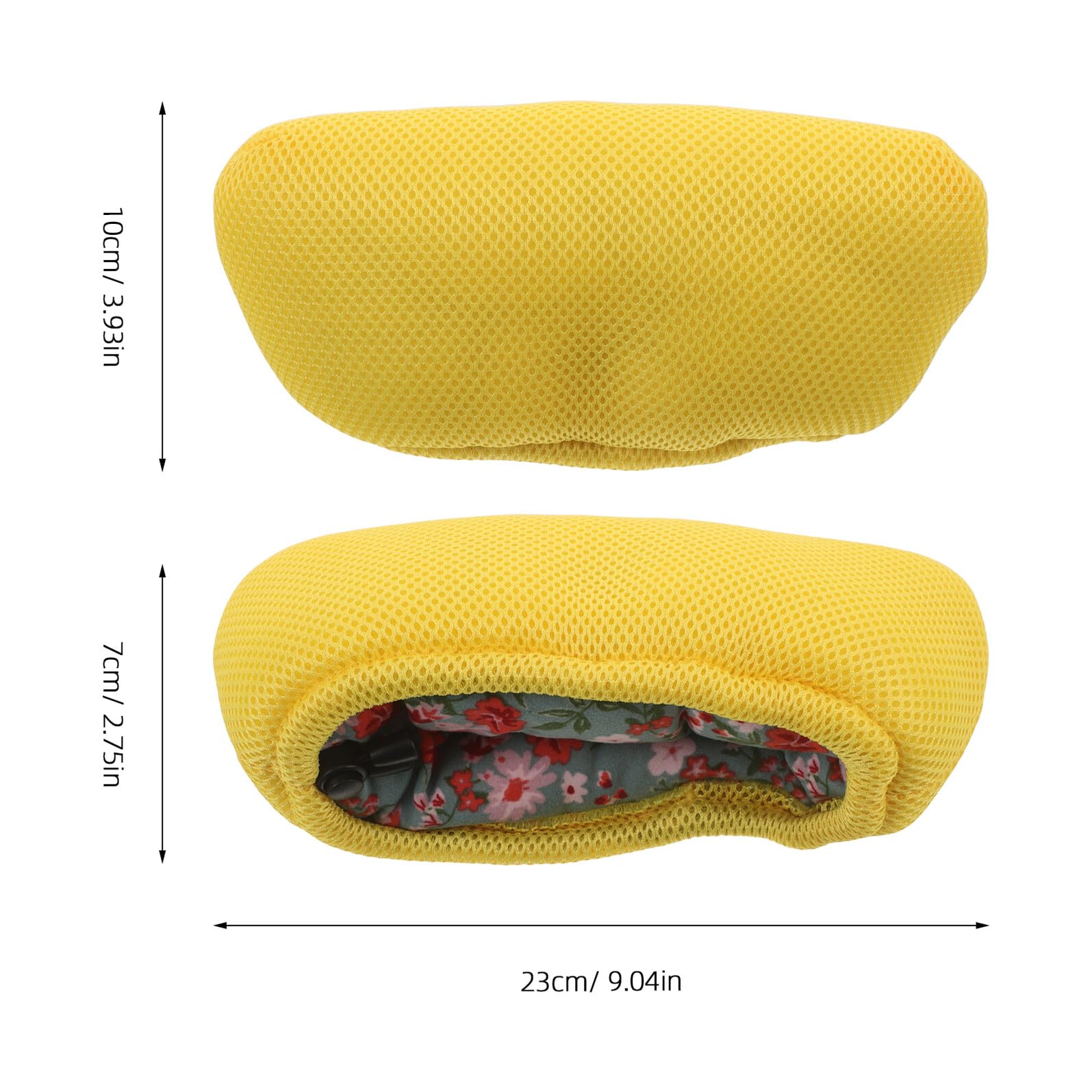 Almohadillas para Muletas Axilares Acolchadas y Antideslizantes, Funda de Esponja Transpirable Amarilla, 21,8 X 8,5 X 8,1 CM, 1 Par, Compatible Muletas de Antebrazo para Uso