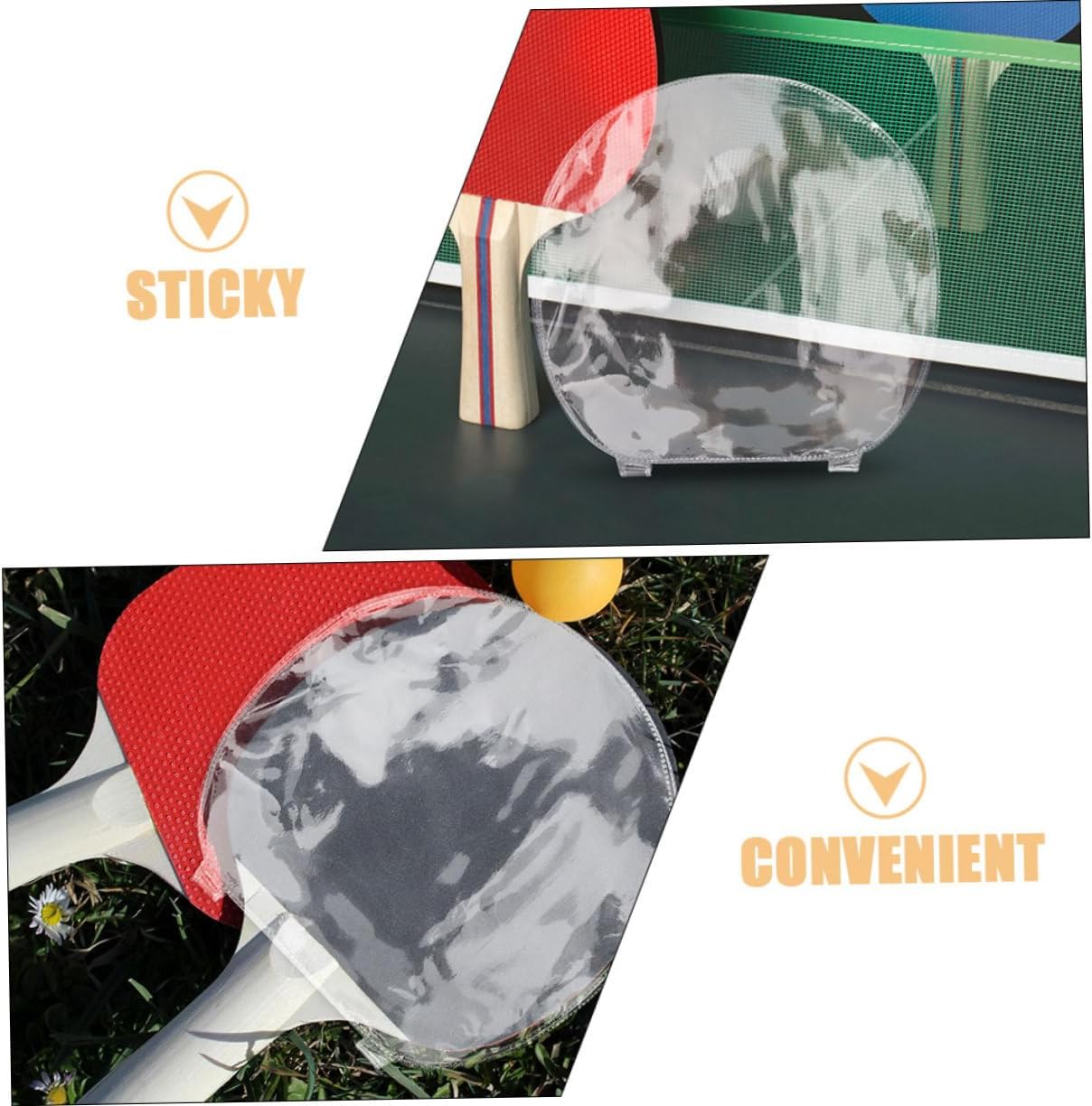 Garneck Table Tennis Racket Accessory 6pcs Double-Sided Film for Paddle Protection