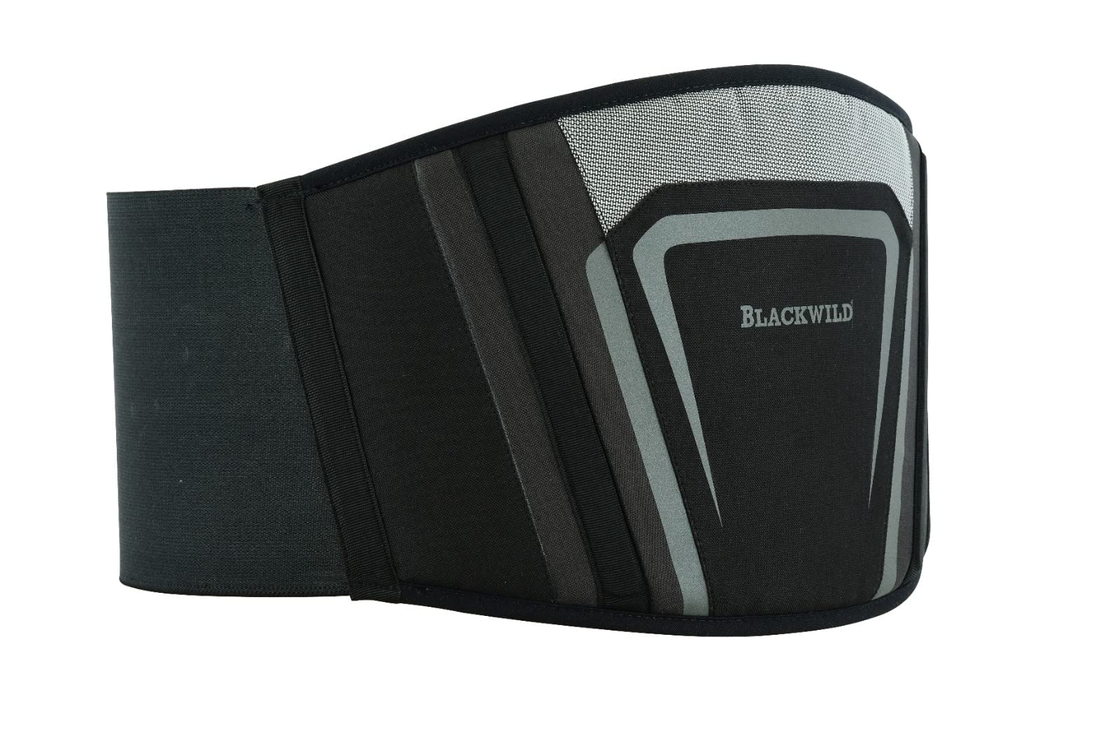 BLACKWILD Ceinture lombaire de moto | Ceinture lombaire pour homme et femme | Chauffe-reins, soutien lombaire, stabilisation efficace, gris noir