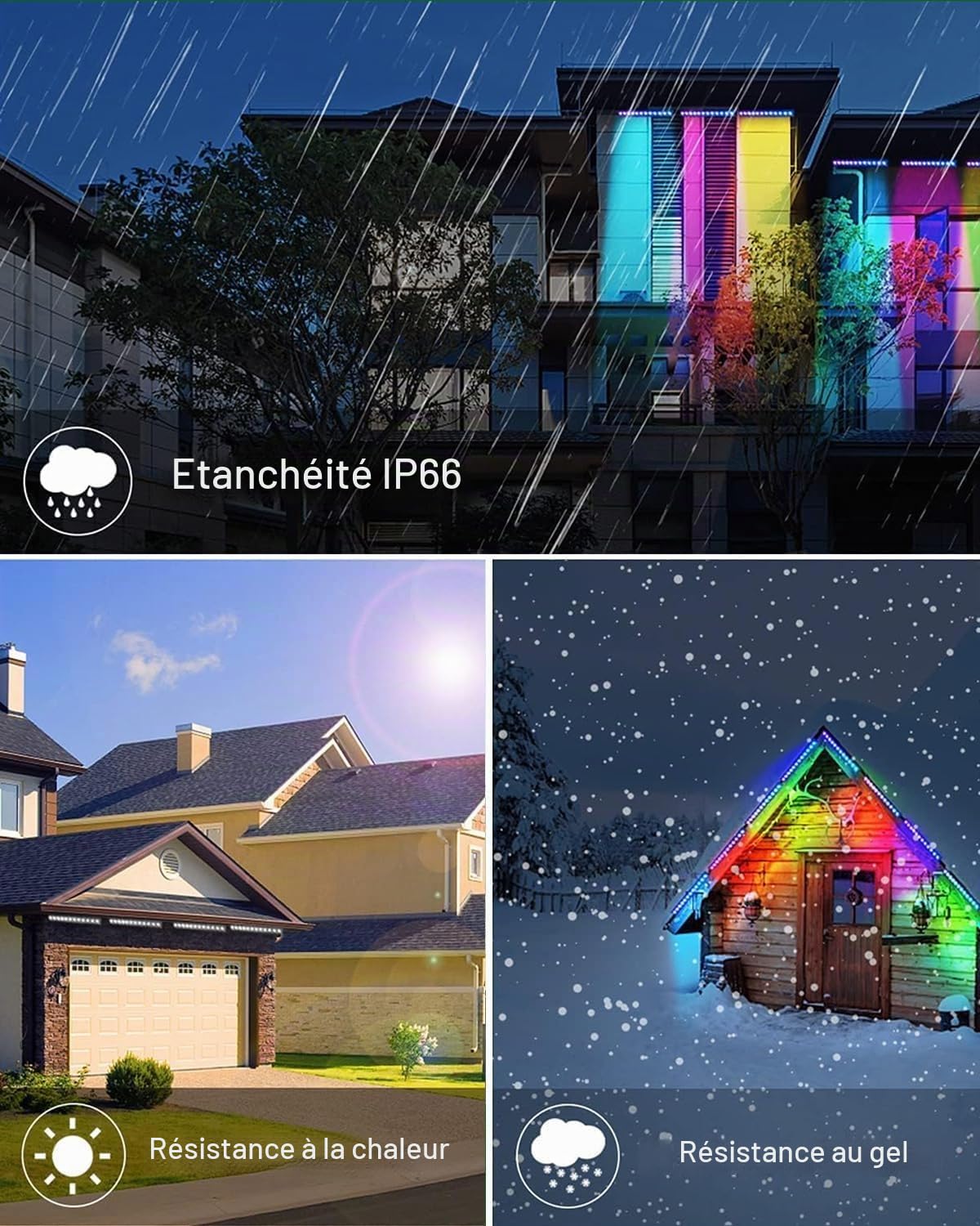 MEIHUA Projecteur LED RGB Barre 42 W avec Télécommande RF 360° Éclairage LED RGB 10 Couleurs 12 Modes 6 Luminosité Réglable Étanche IP66 Mémoire et Minuterie Spot Couleur pour Bar Noël Halloween