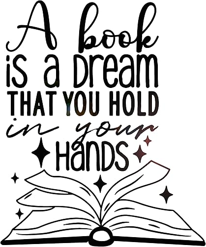 Vinilo adhesivo de pared Sueño Aprender libro Palabras Citas Biblioteca Pegatinas Mural Decoración grande (g7748) Negro