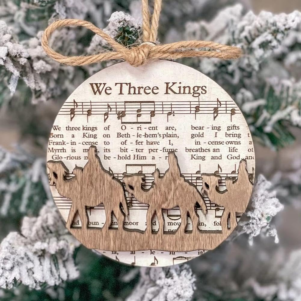 Neamou Ornamenti per Presepe in Acrilico 2D, Decorazioni Natalizie per Presepe, Set per Presepi di Natale, Ornamenti Natalizi da Appendere, Decorazioni Religiose per L'Albero di Natale