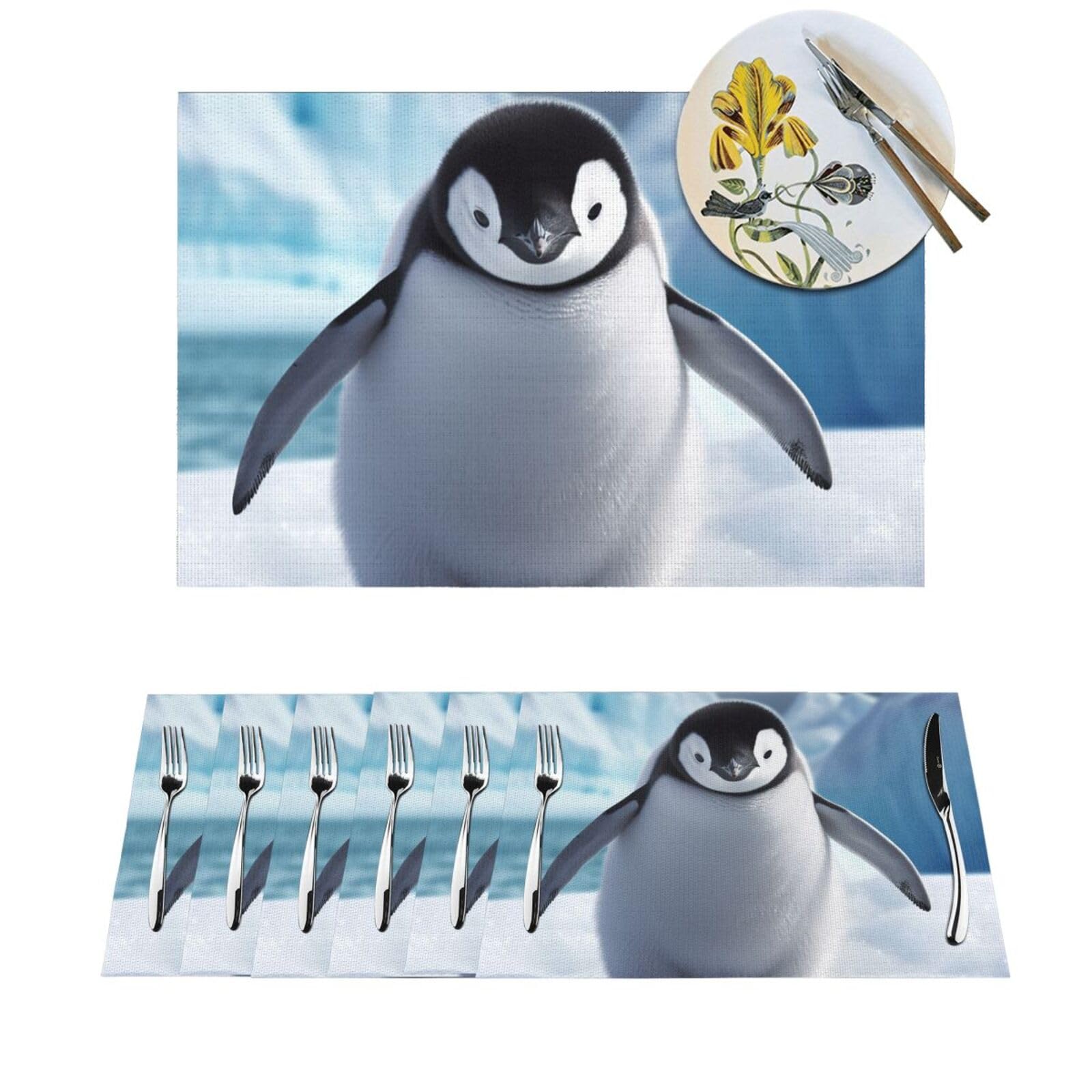 Set de table PVC enfant pour égayer les repas en cuisine et salle à manger avec petits pingouins