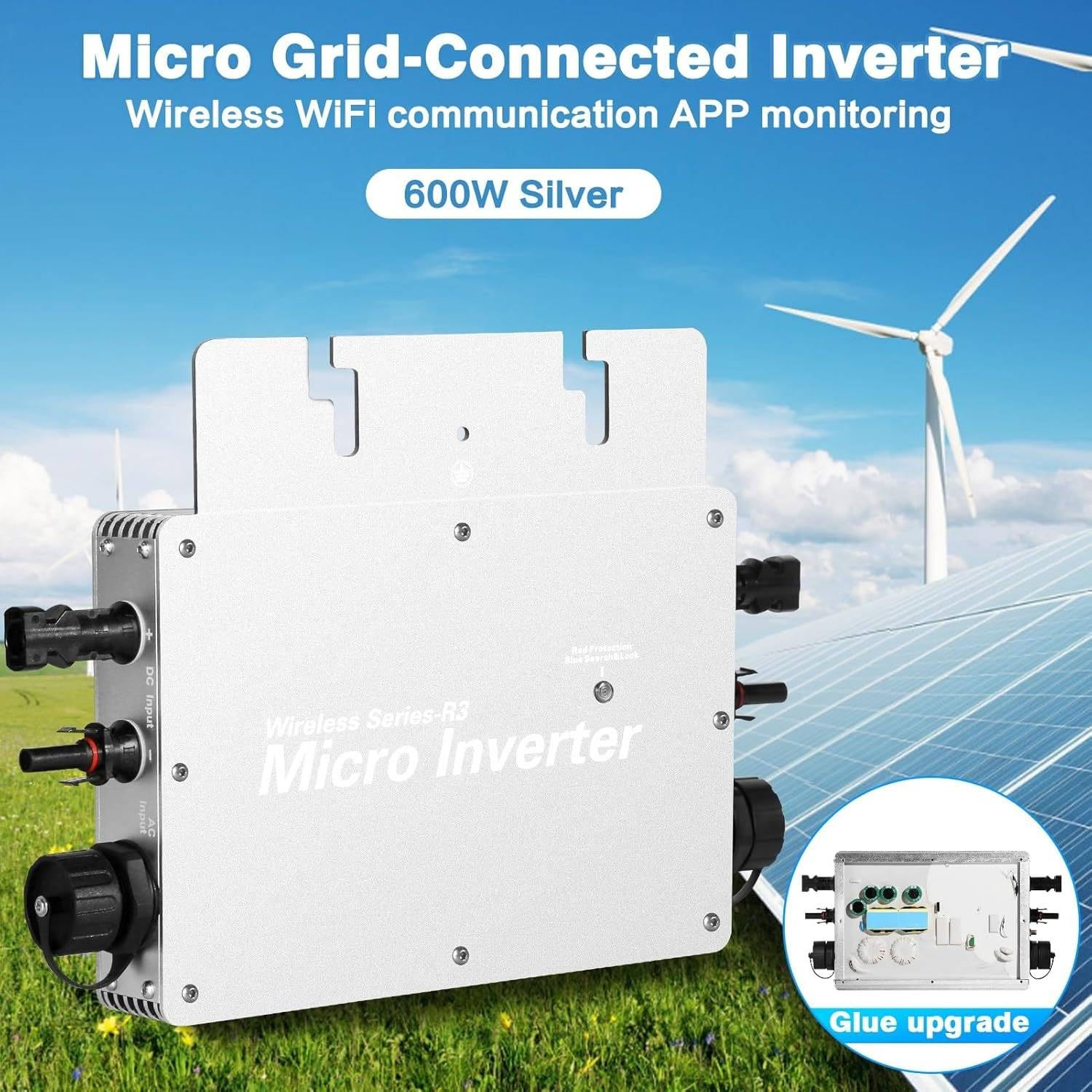 Micro Inverter, Inverter Solare, Micro Inverter, Micro Inverter Solare, Micro Inverter Solare Convertitore Mppt IP65, Inverter Solari Ca 85-280 V (Collegati Alla Rete) Moduli Fotovoltaici,WVC-800W