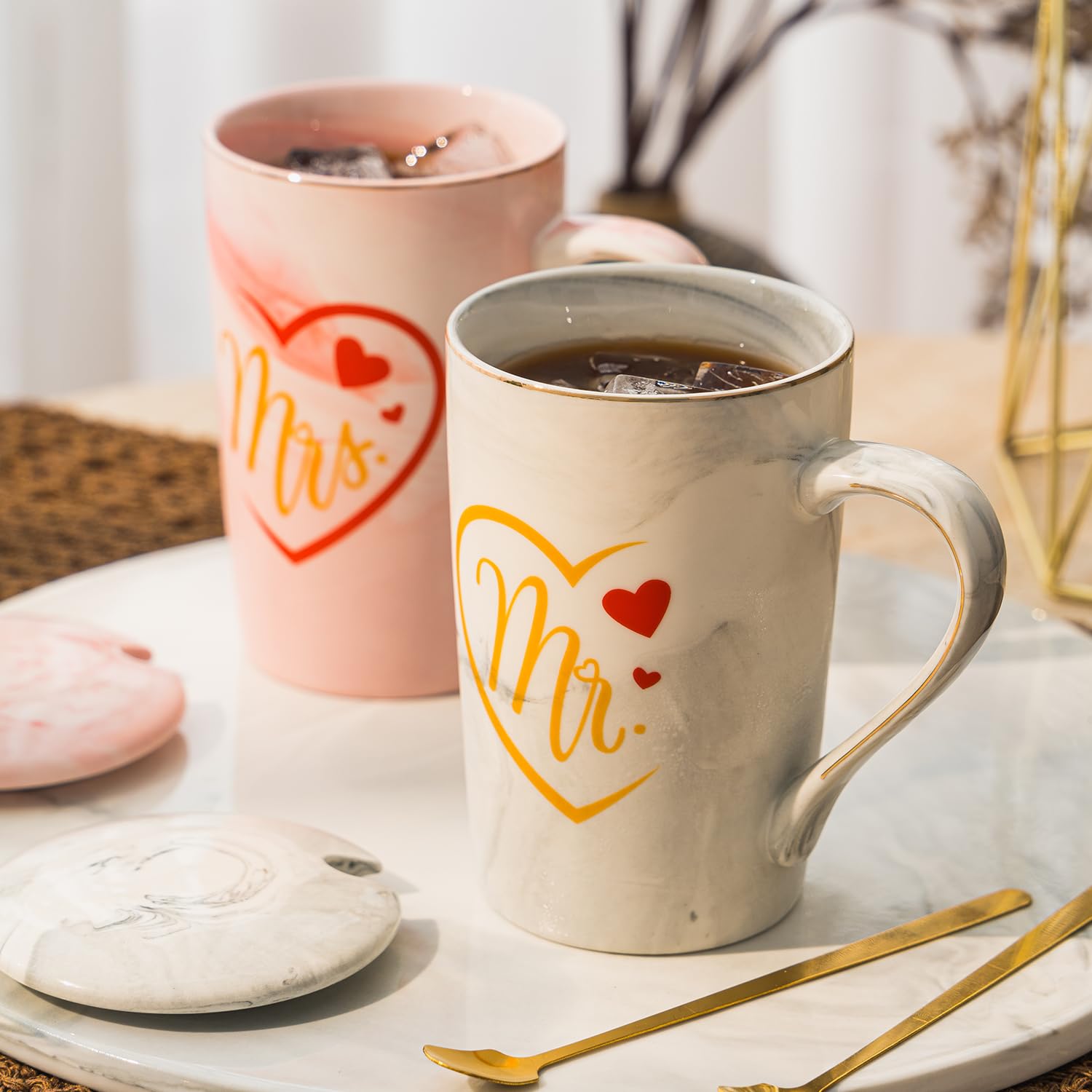 Amazon.com: Bulovedly Wedding Gifts for Bride and Groom,Bridal Shower  Engagement Gifts for Couples 2026,Mr and Mrs Marble Coffee Mugs 16 Oz,Christmas  gift : Home & Kitchen