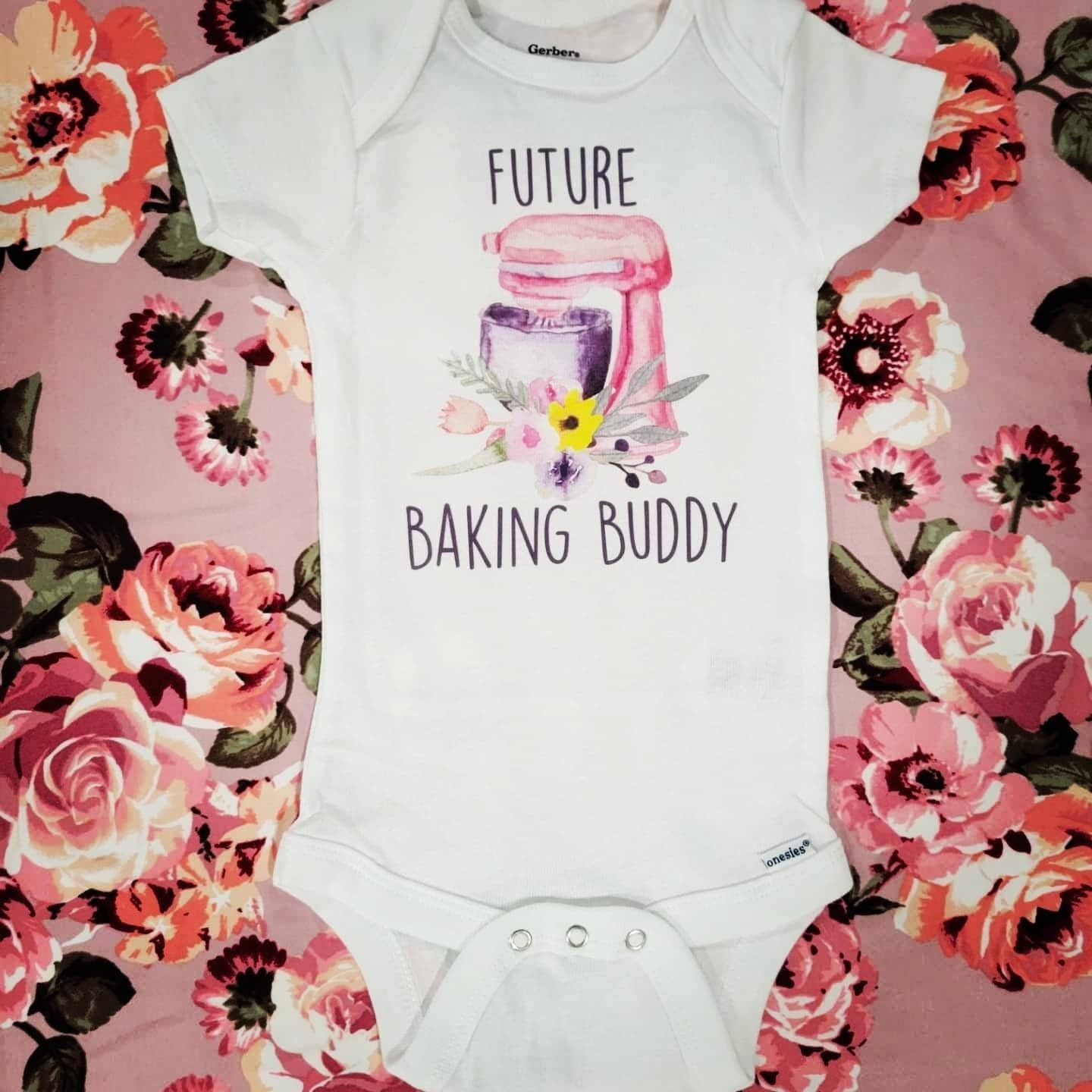 Baking Buddy Mommy - Baby Boy Girl Clothes Infant Bodysuit Funny Cute Newborn