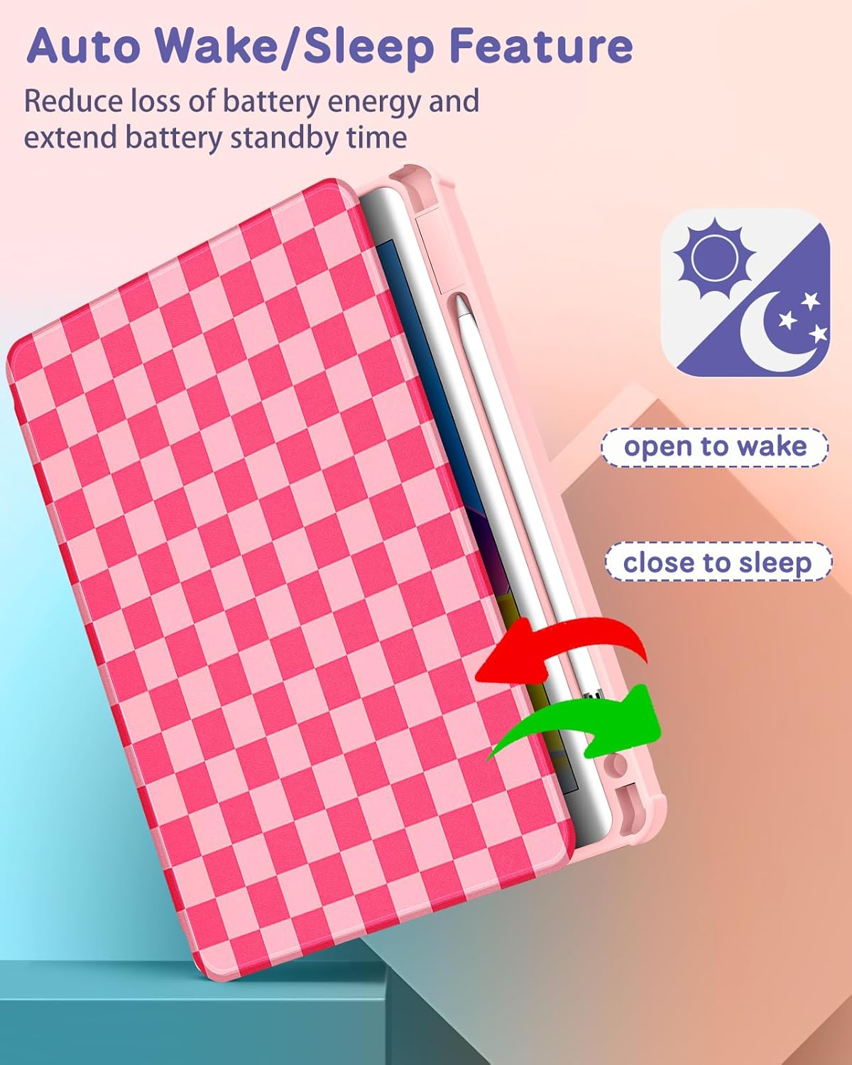 Uppuppy for iPad 9th/8th/7th Generation Case 10.2 Inch Folio Cover with Pencil Holder Women Girls Cute Girly Teens Kids Kawaii Pretty Aesthetic Rotating Stand for Apple iPad 7/8/9 (2021/2020/2019)