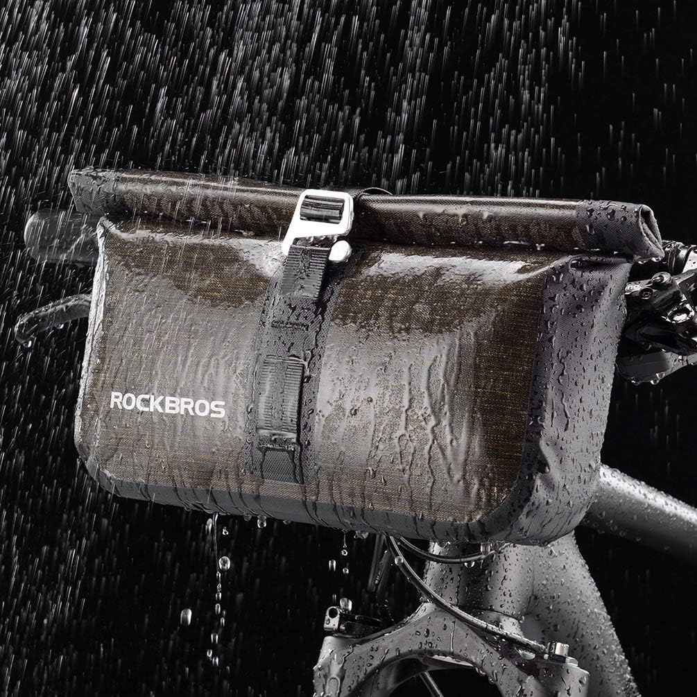 ROCKBROS Bike Handlebar Bag Waterproof Bicycle Front Handlebar Bike Bag 6L Bikepacking Bag for Mountain Road Bicycles - Image 4