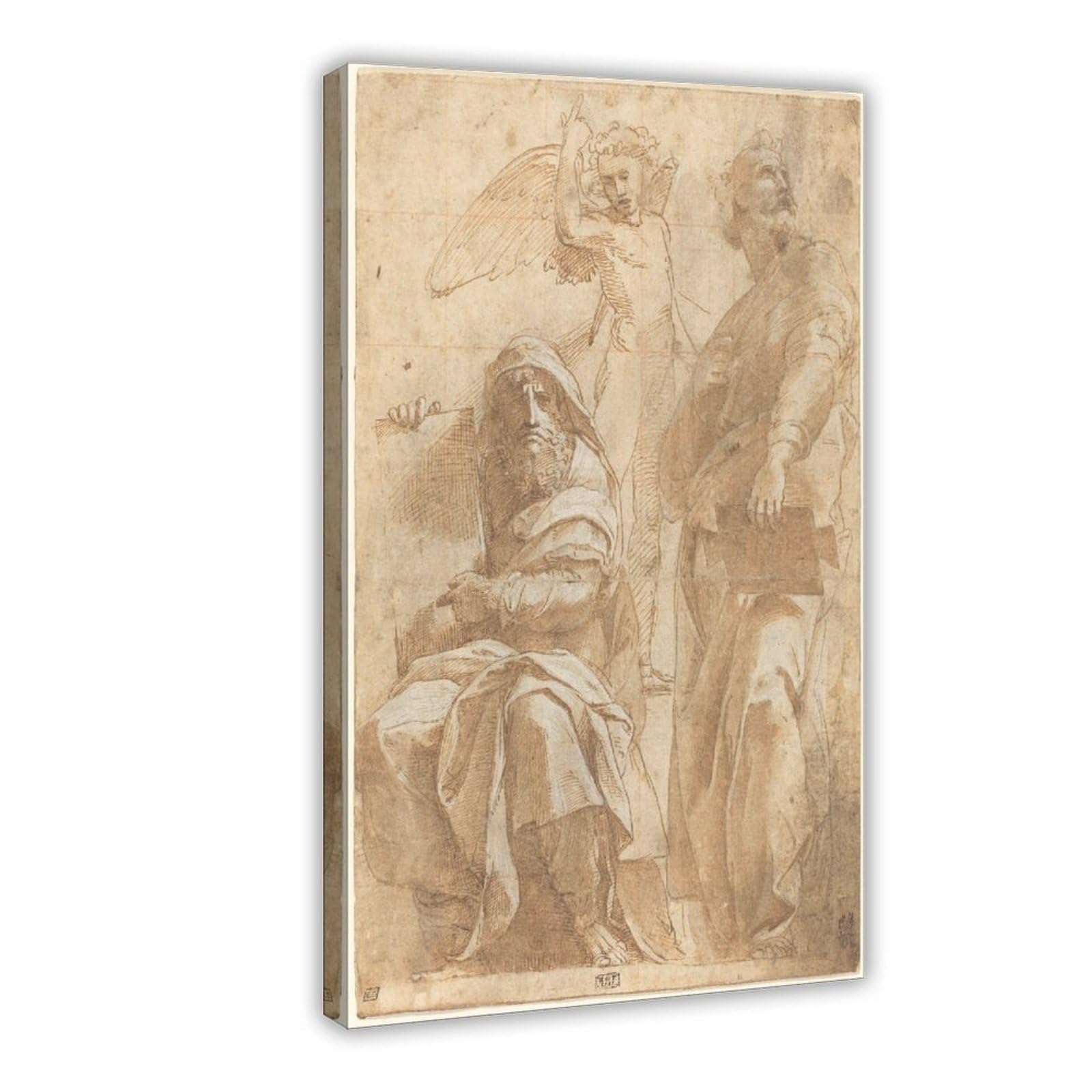 WCYB Raffaello Sanzio Poster mit den Propheten Hosea und Jonah von Raffaello Sanzio, Wandkunstrahmen, 40,6 x 61 cm (L x B)