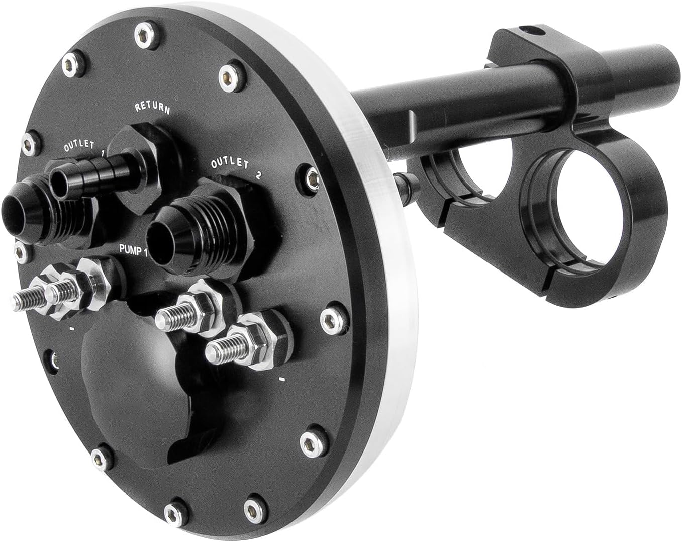 Fuel Pump Hanger, Black Fuel Cell Single/Twin Hanger Suits 39-40mm Pumps Suitable for Tanks with Height 180-280mm