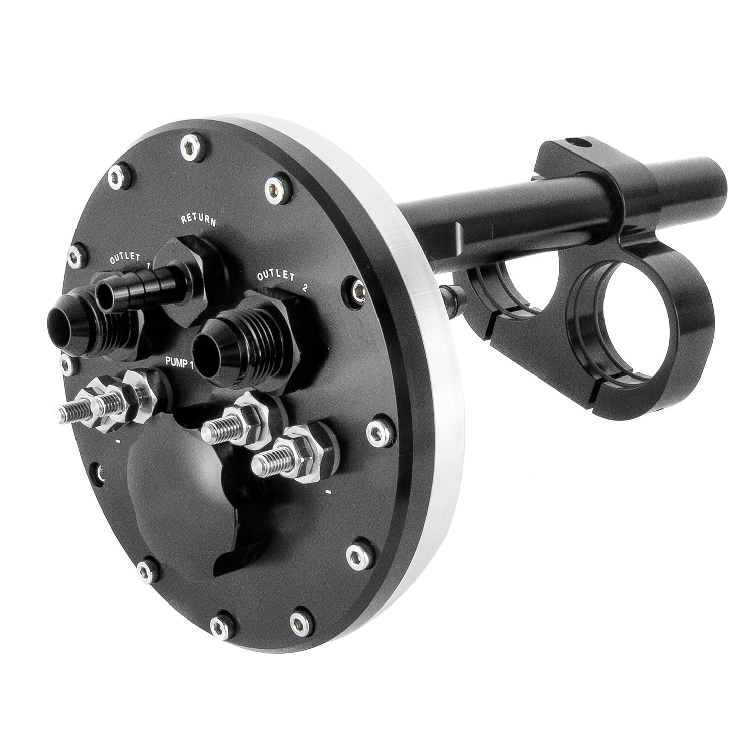 Cubauto Fuel Pump Hanger, Fuel Cell Single/Twin Hanger Suits 39-40mm Pumps Black Adjustable Height