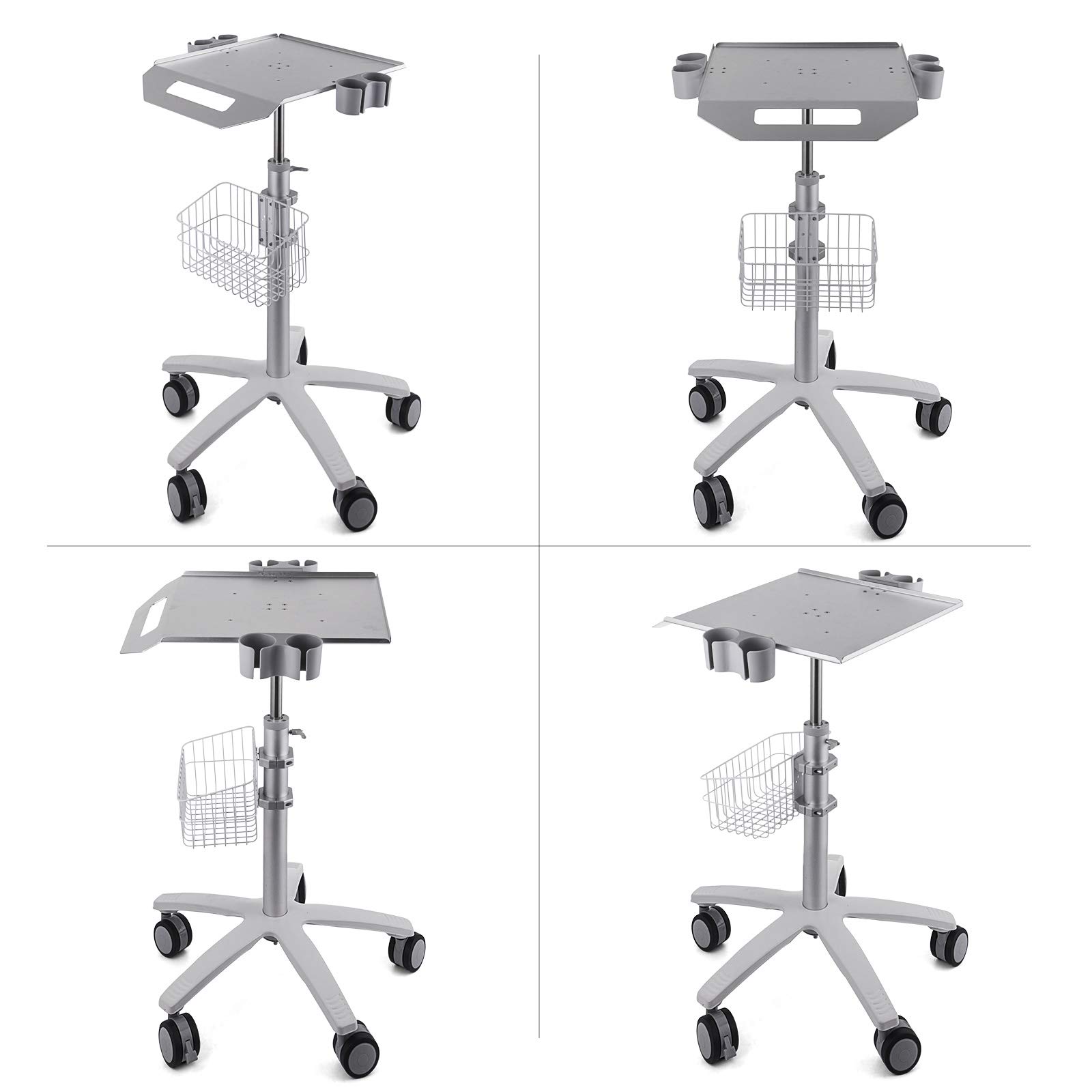 Carrello da Laboratorio 42x40cm Carrello Medico Regolabile da 75 cm a 105 cm Il Carrello Regolabile Per Laboratorio