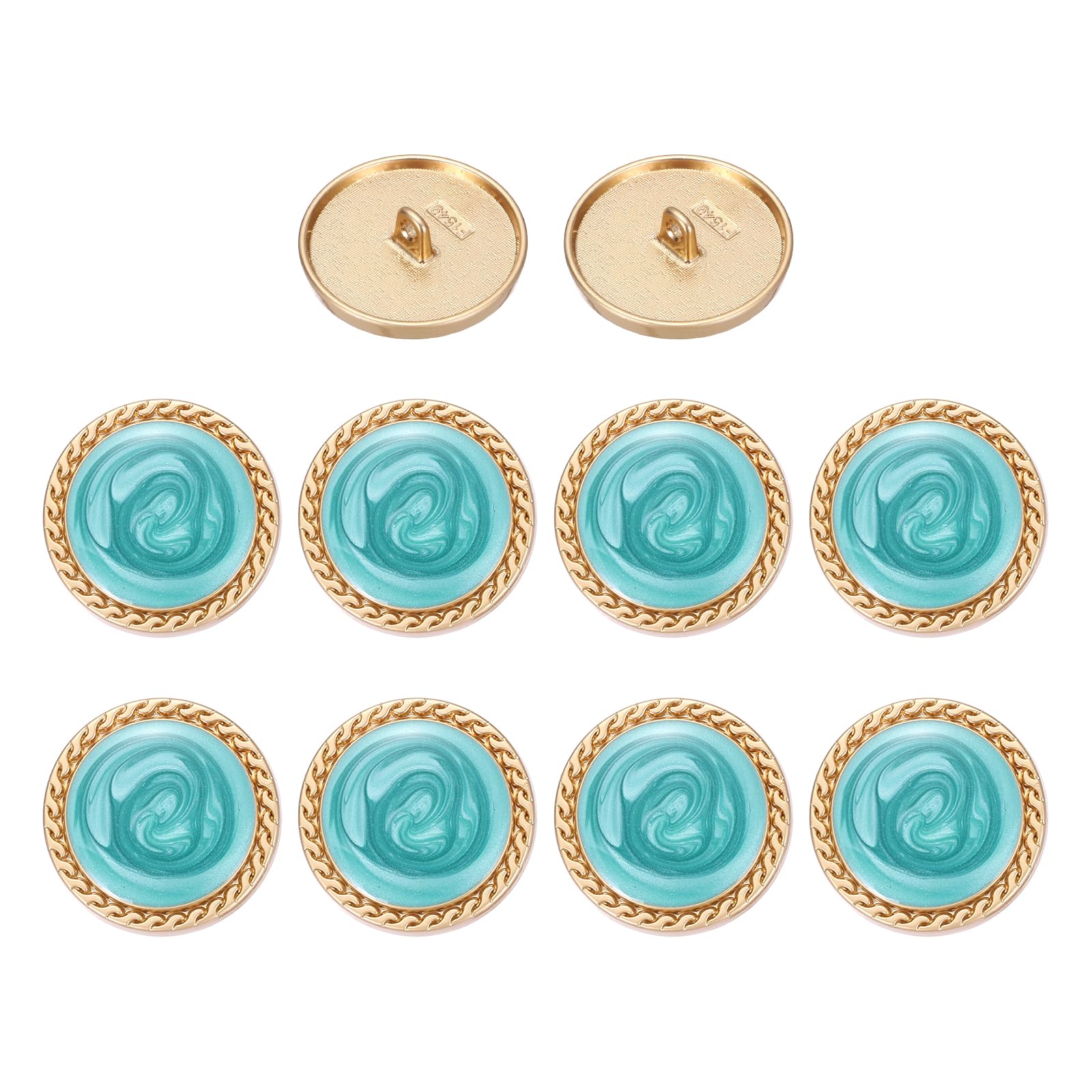 Boutons à coudre en alliage doré vintage 25 mm pour sublimer une robe de femme