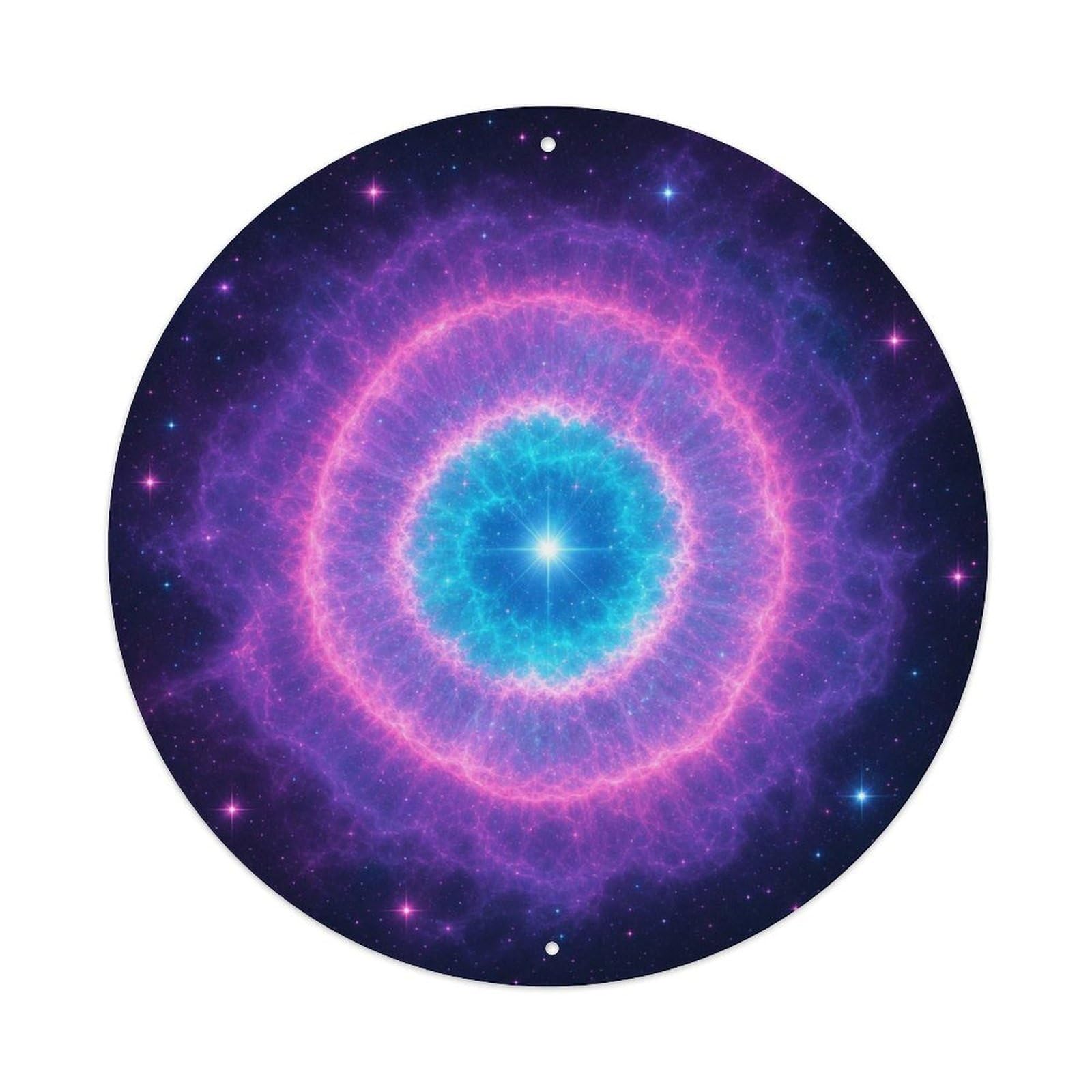 Okngb Style Scientific Ngc 6826 Blinking Planetary Nebula Night Sky Metal Tin Sign Plaque Wall Decor For Cafe, Man Cave, Club Bar, Office, Home Garden Round Metal Poster 8X8inch