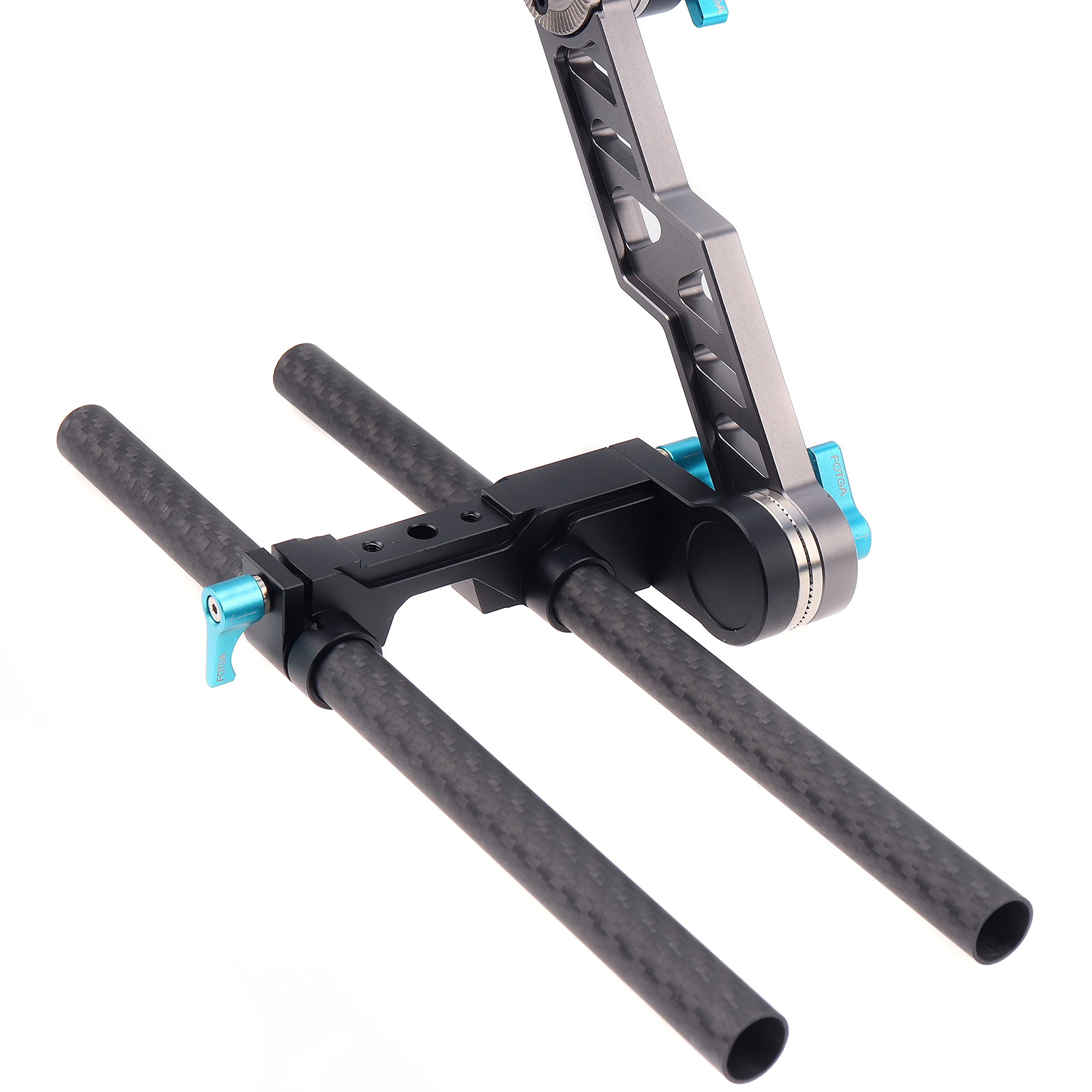 Fotga Kohlefaser 15mm 19mm Stangenrohr für 15mm 19mm Schienensystem Videofilmer DSLR Follow Focus Matte Box, kein Gewinde (Carbon Fiber 19mm Rod- 2X 16)