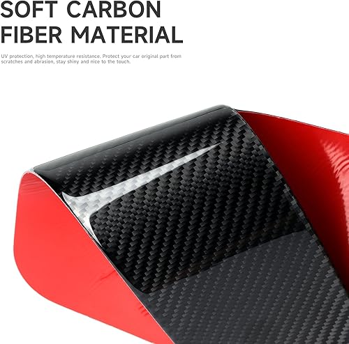 Miniatura 4 de Cubierta de Moldura Decorativa de Fibra de Carbono para Salpicadero de Automóvil, Rejilla de Ventilación Lateral del Aire Acondicionado AC para