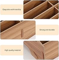 Vista 6 de Caja de almacenamiento de madera para teléfono celular de 30 rejillas para taller de reparación de oficina, organizador compacto para teléfonos