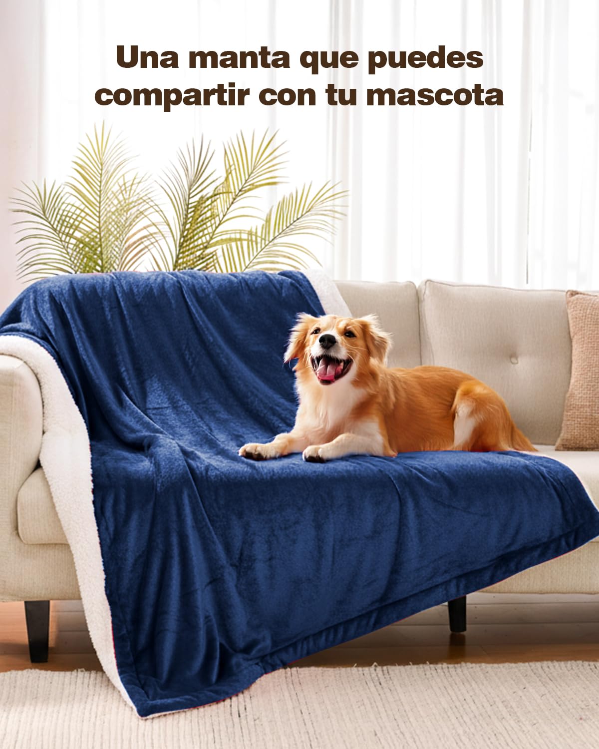 Yokimisu Manta Electrica Grande 130x180cm, Manta Eléctrica con Apagado Automático, 6 Niveles de Calor, Temporizador 9h, Lavable a máquina, Electric Blanket para Cama, Hogar y Oficina, Azul marino