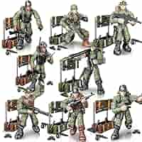 アーミーフィギュア　ミリタリー兵士 フィギュア ソルジャートイ 8体セット ジャンボソルジャー 兵士