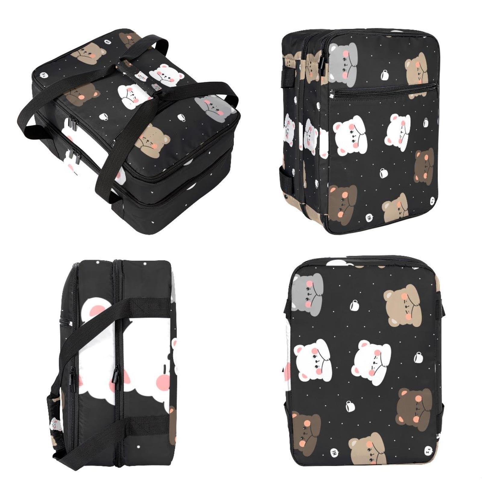 Grand sac à déjeuner isotherme pour homme et femme, double couche, étanche, étanche, réutilisable, sac fourre-tout pour le travail, l'école, le pique-nique, la plage, le camping, les voyages, motif