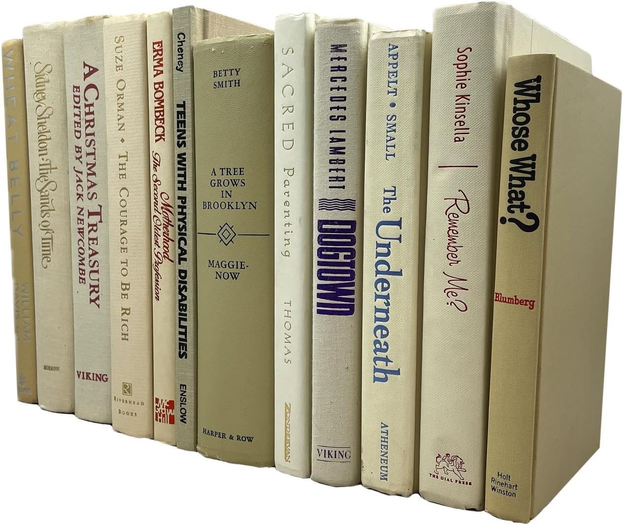 Beige & Cream Books by Color | Alston & Oak Real Hardback Books Home Decor | Bulk Bundle of Decorative Hardcovers for Bookshelf Interior Design of Homes, Offices, Weddings, or Set Props