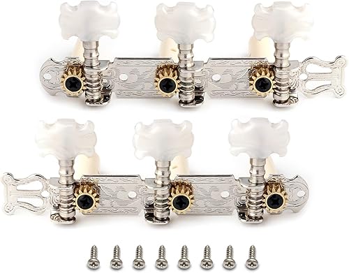 Miniatura 16 de Clavijas de afinación para guitarra clásica Metallor, cabezales de máquina dorados, teclas de afinación, afinadores, orificio único, 3 en una tabla