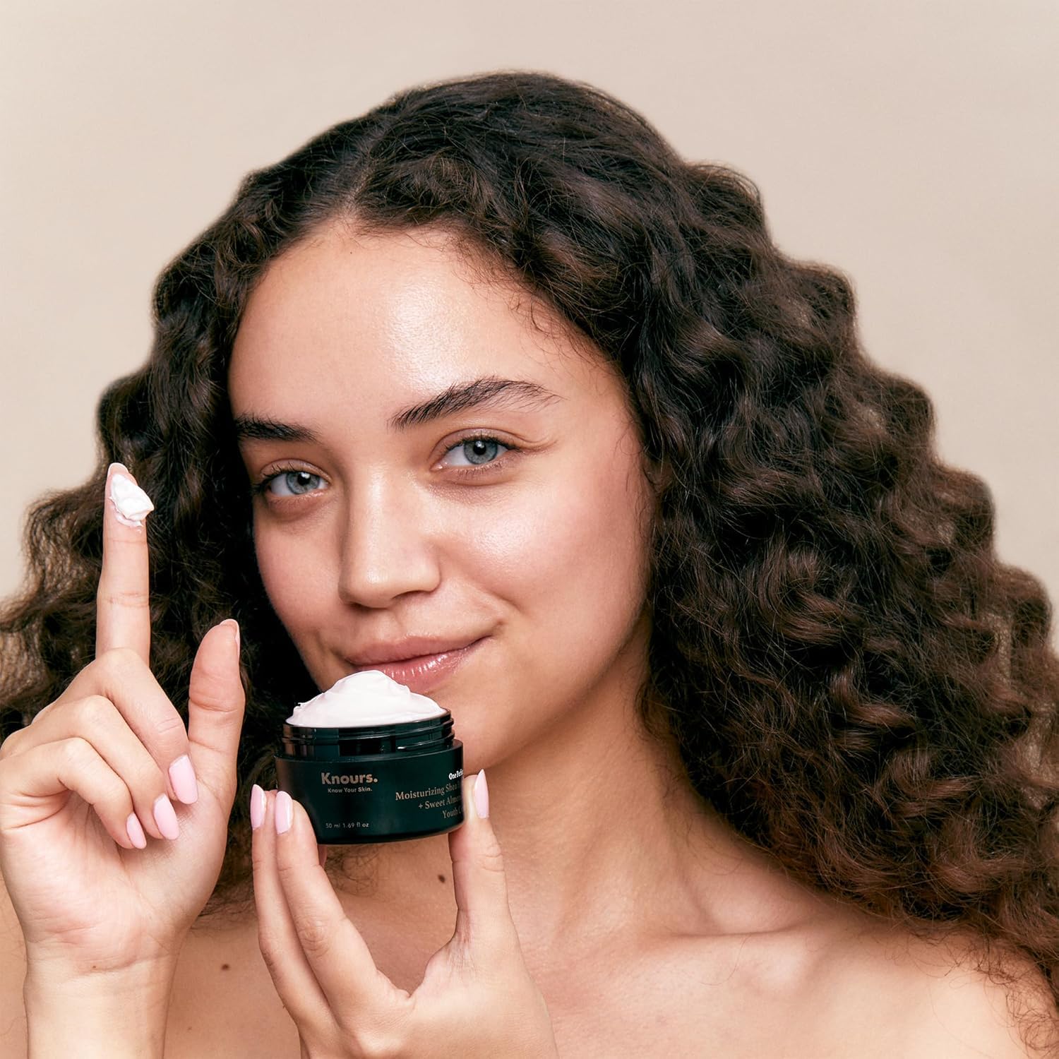 Knours. Moisturizing Shea Butter Sweet Almond Oil Youth Cream, a Rich Cream with Niacinamide Olive Oil Clean Beauty (50ml 1.69 fl. oz.)