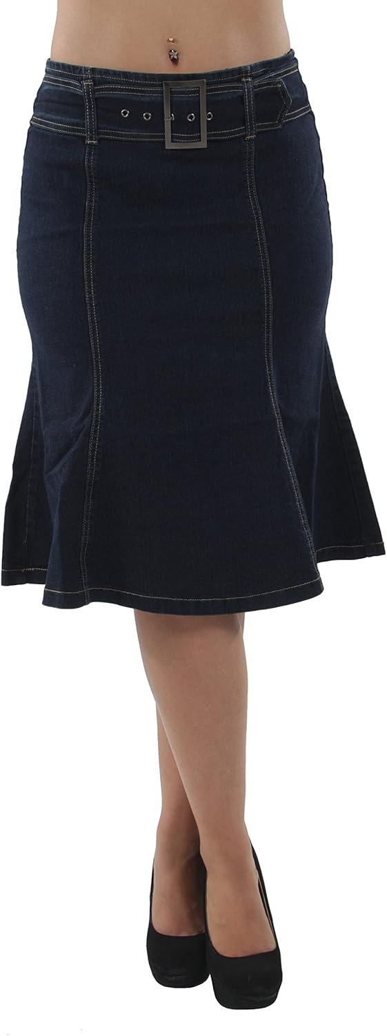 plus size denim mermaid skirt