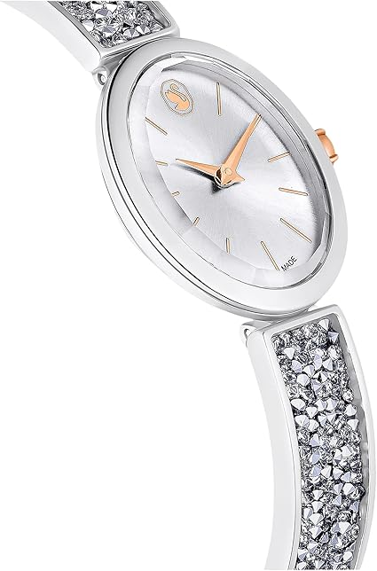 Amazon.co.jp: Swarovski Crystal Rock Oval Watch, Black