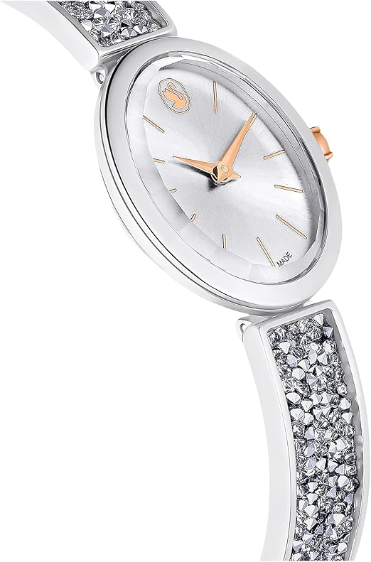 Amazon.co.jp: Swarovski Crystal Rock Oval Watch, Black