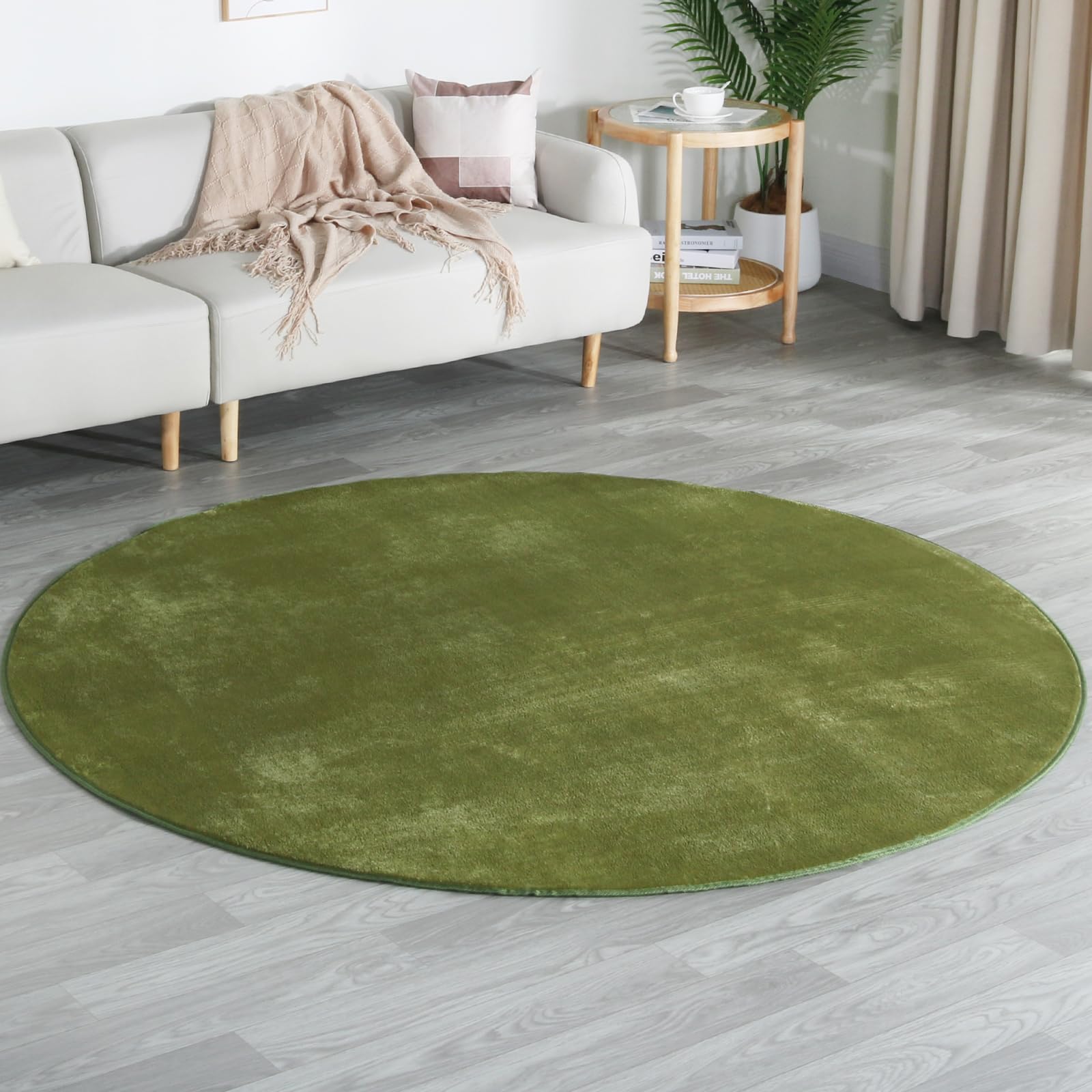 Amazon | DCT:koiows カーペット ラグ 円形直径100cm 約1畳 滑り止め付